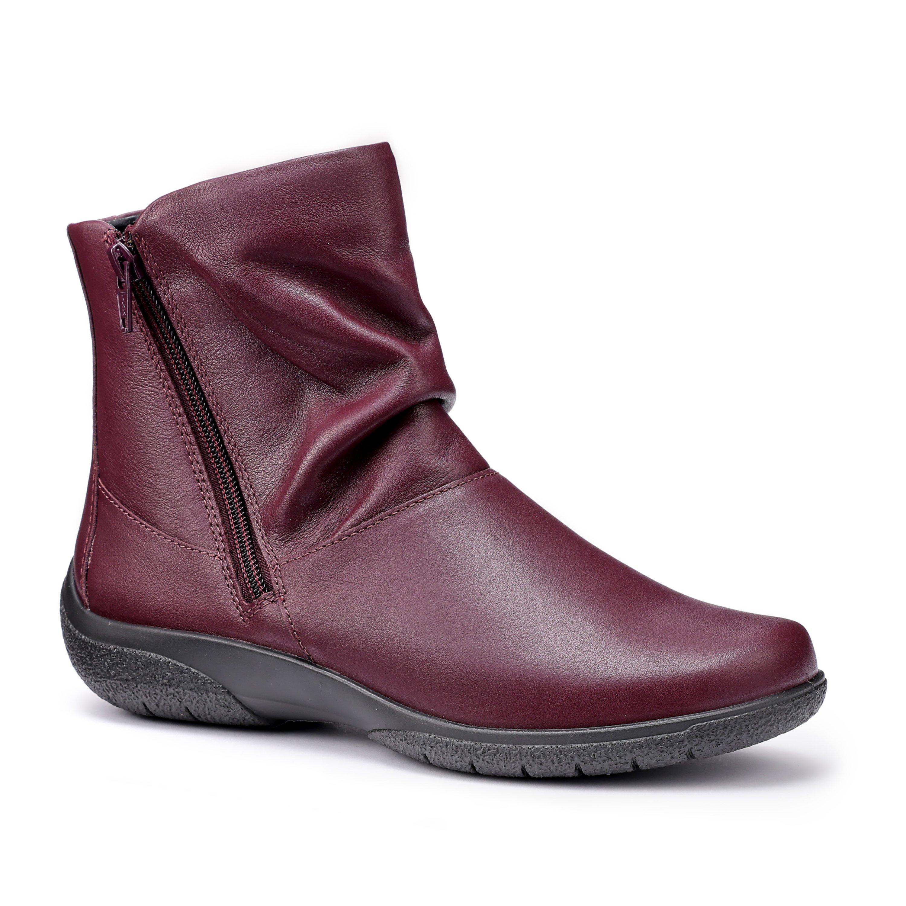 Dark Cherry - Hotter - Whisper Ankle Boots Wide Fit - 2
