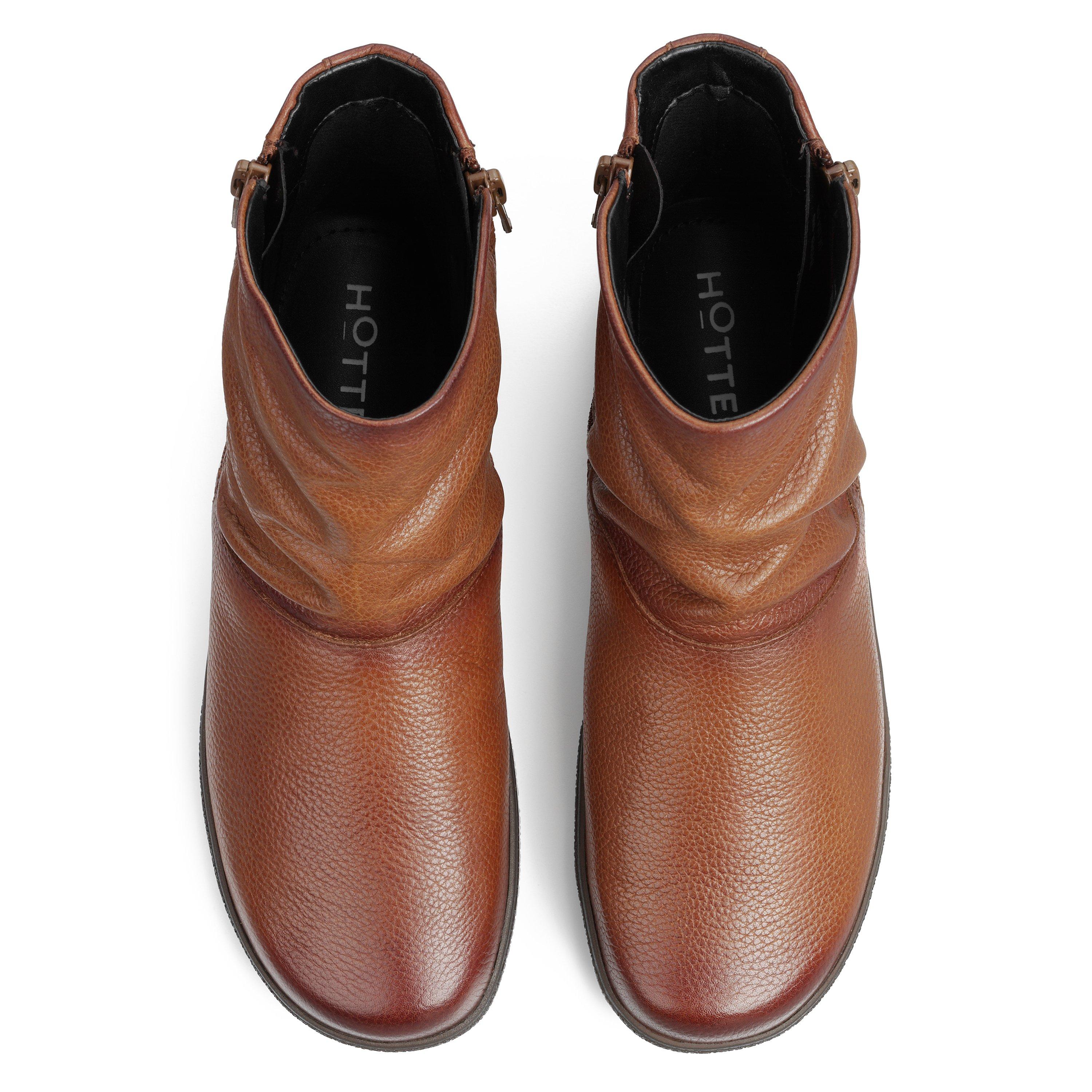 Tan - Hotter - Whisper Ankle Boots Wide Fit - 3