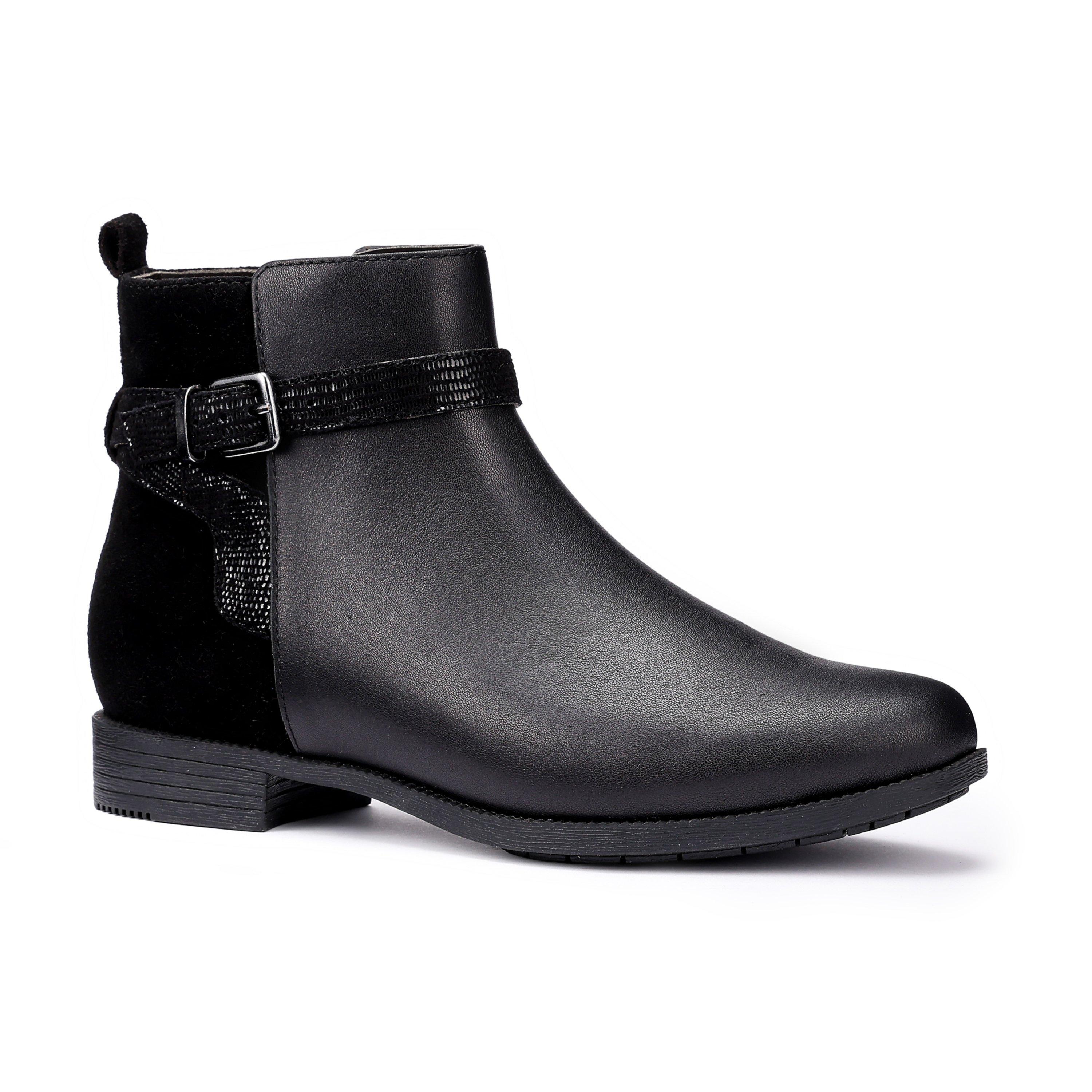 Black-Lizard - Hotter - Haydock Ankle Boots Wide Fit - 2