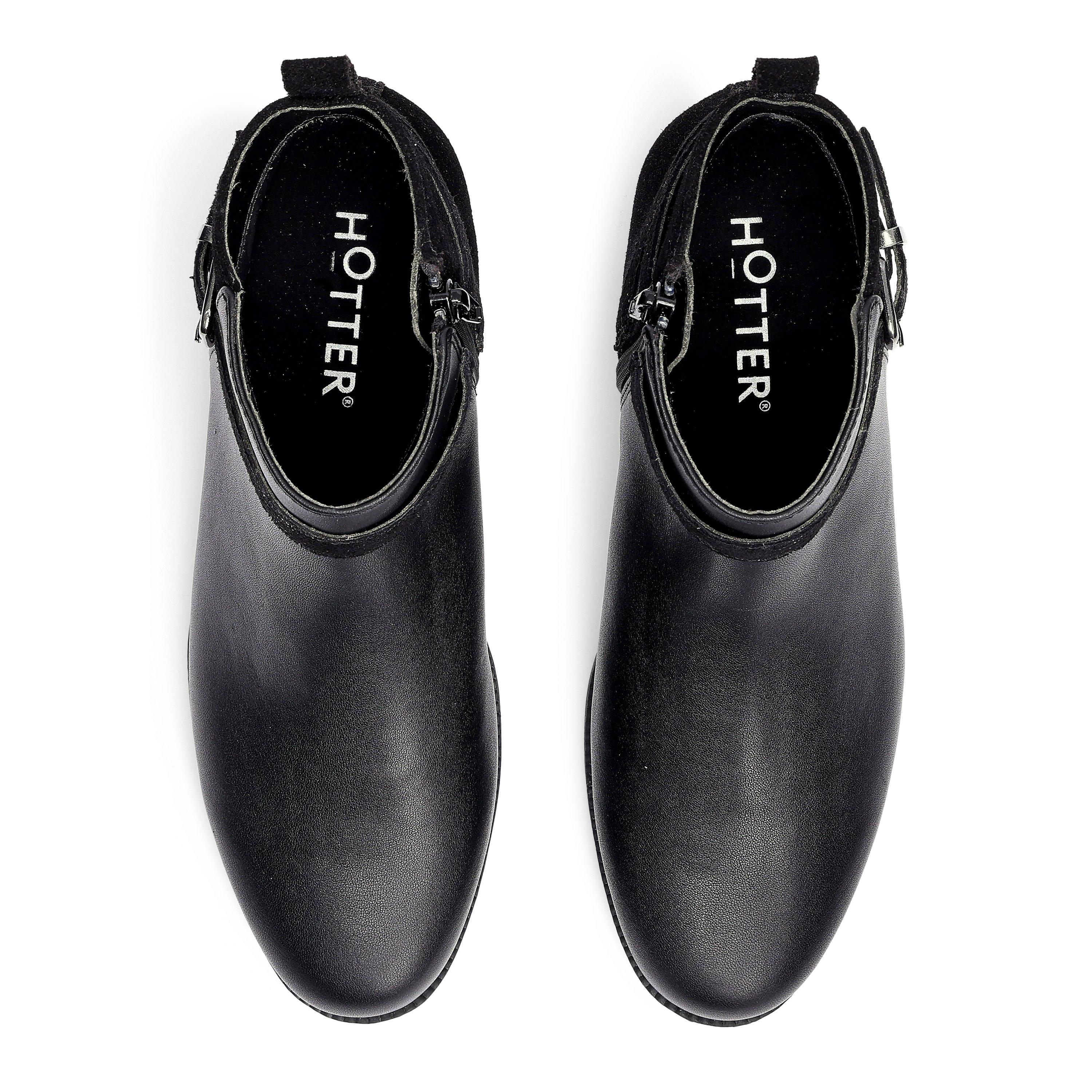 Black-Lizard - Hotter - Haydock Ankle Boots Wide Fit - 3