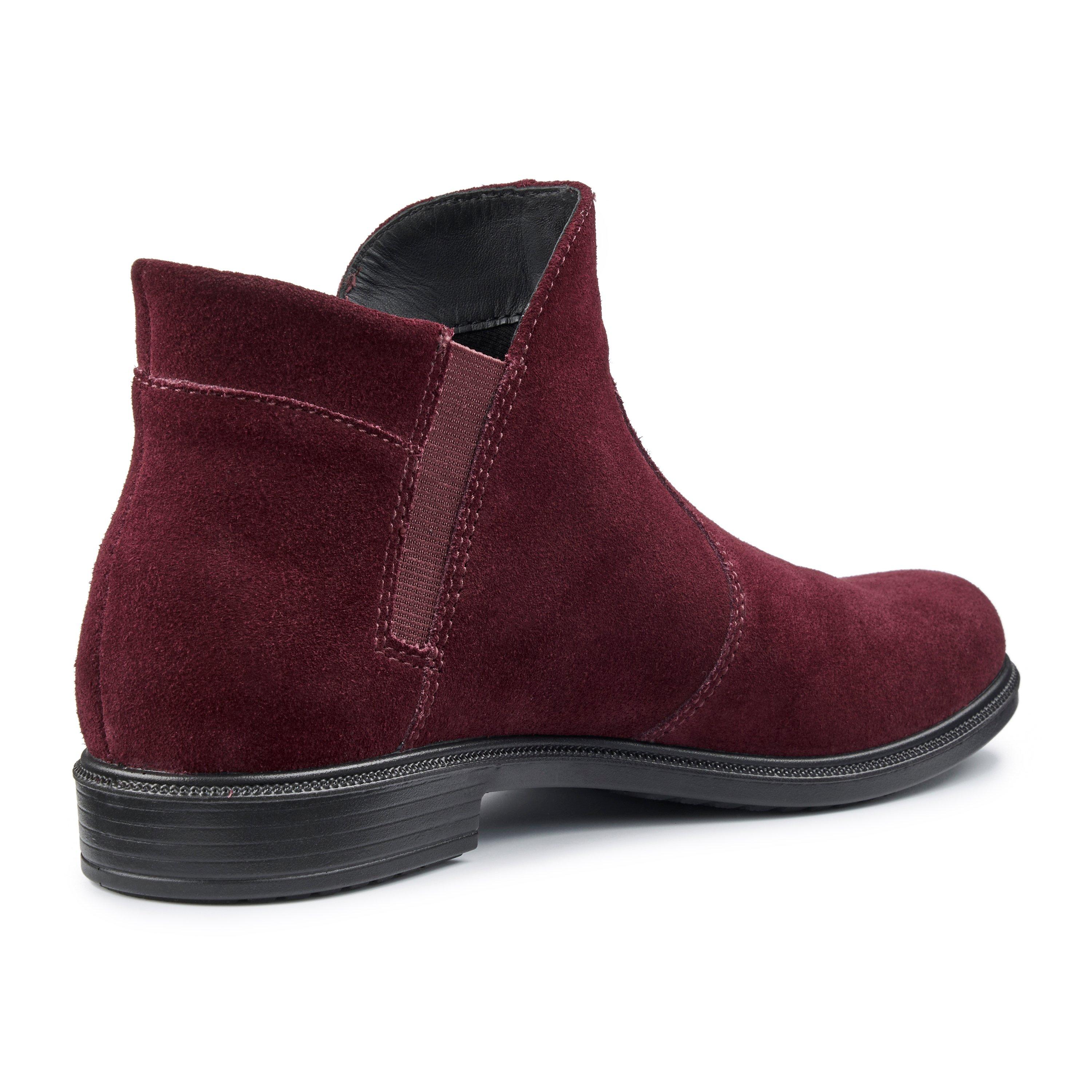 Maroon - Hotter - Ludlow Ankle Boots Wide Fit - 4