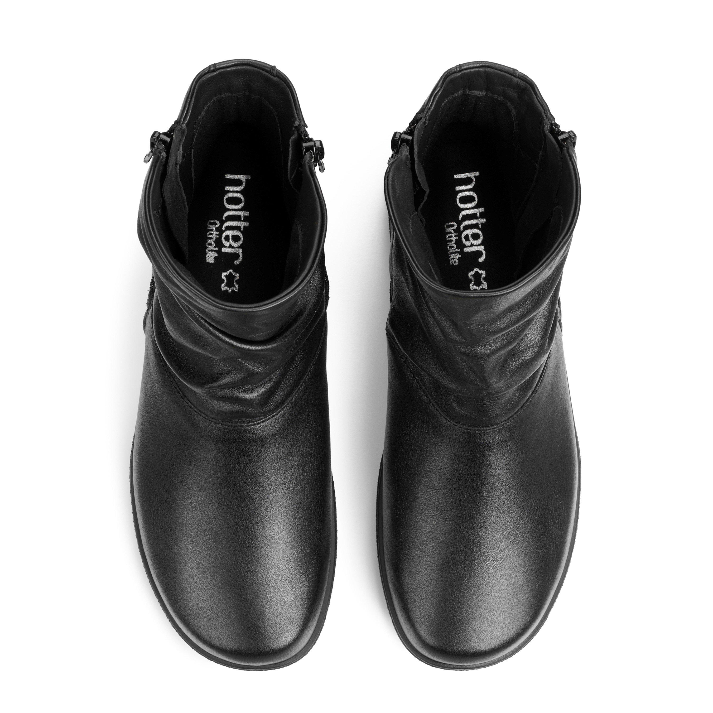 Black - Hotter - Whisper Ankle Boots Wide Fit - 3