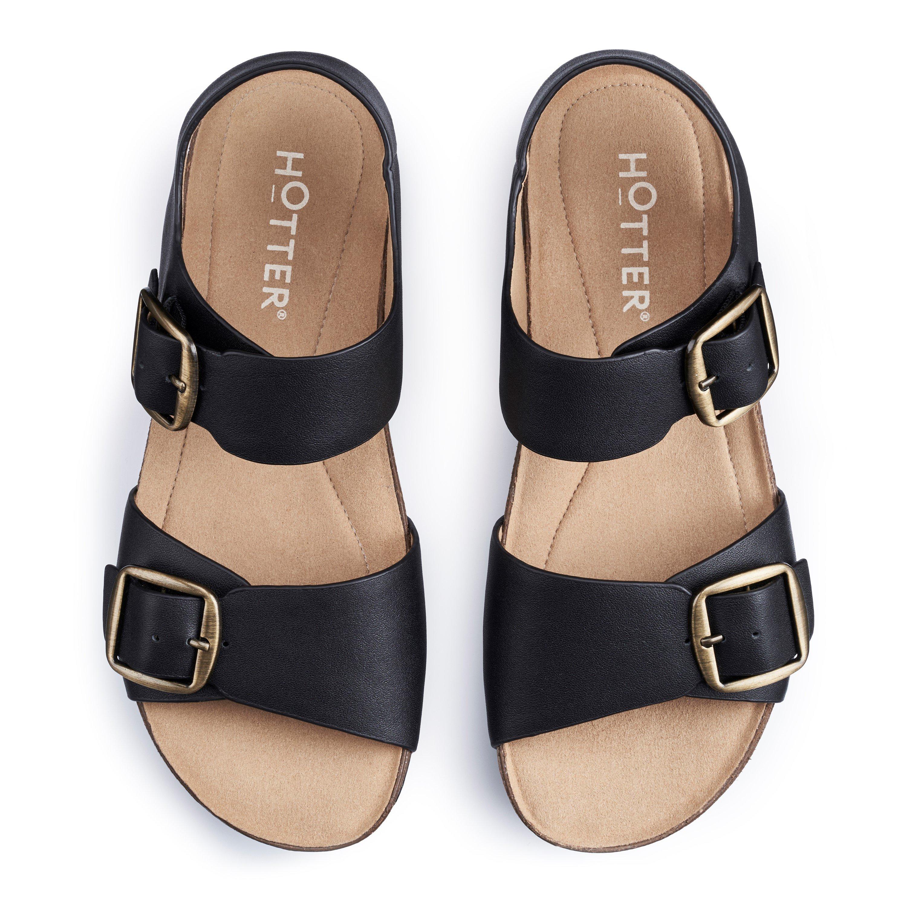 Black - Hotter - Tourist II Sandals Standard Fit - 3