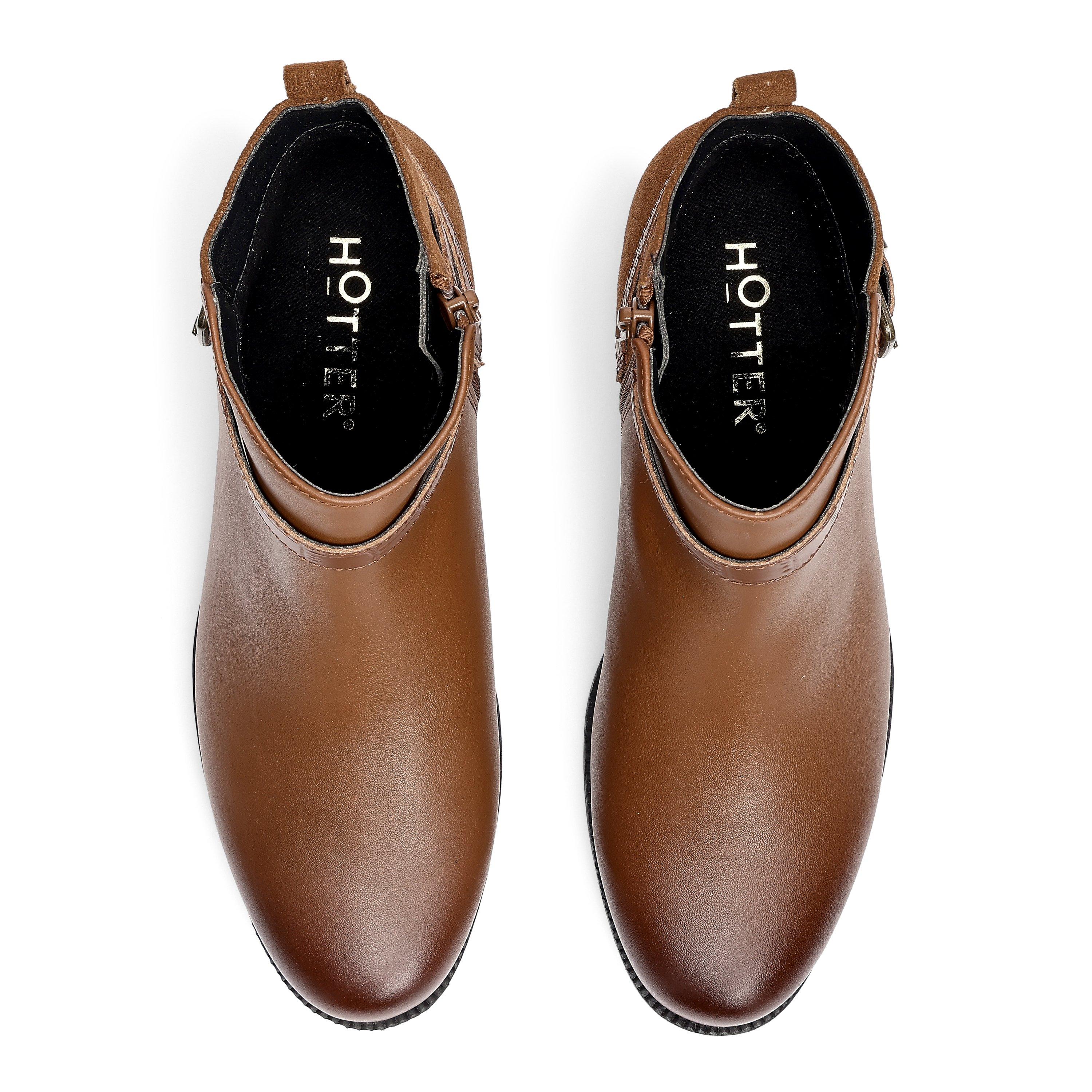 Rich Tan-Croc - Hotter - Haydock Ankle Boots Standard Fit - 3