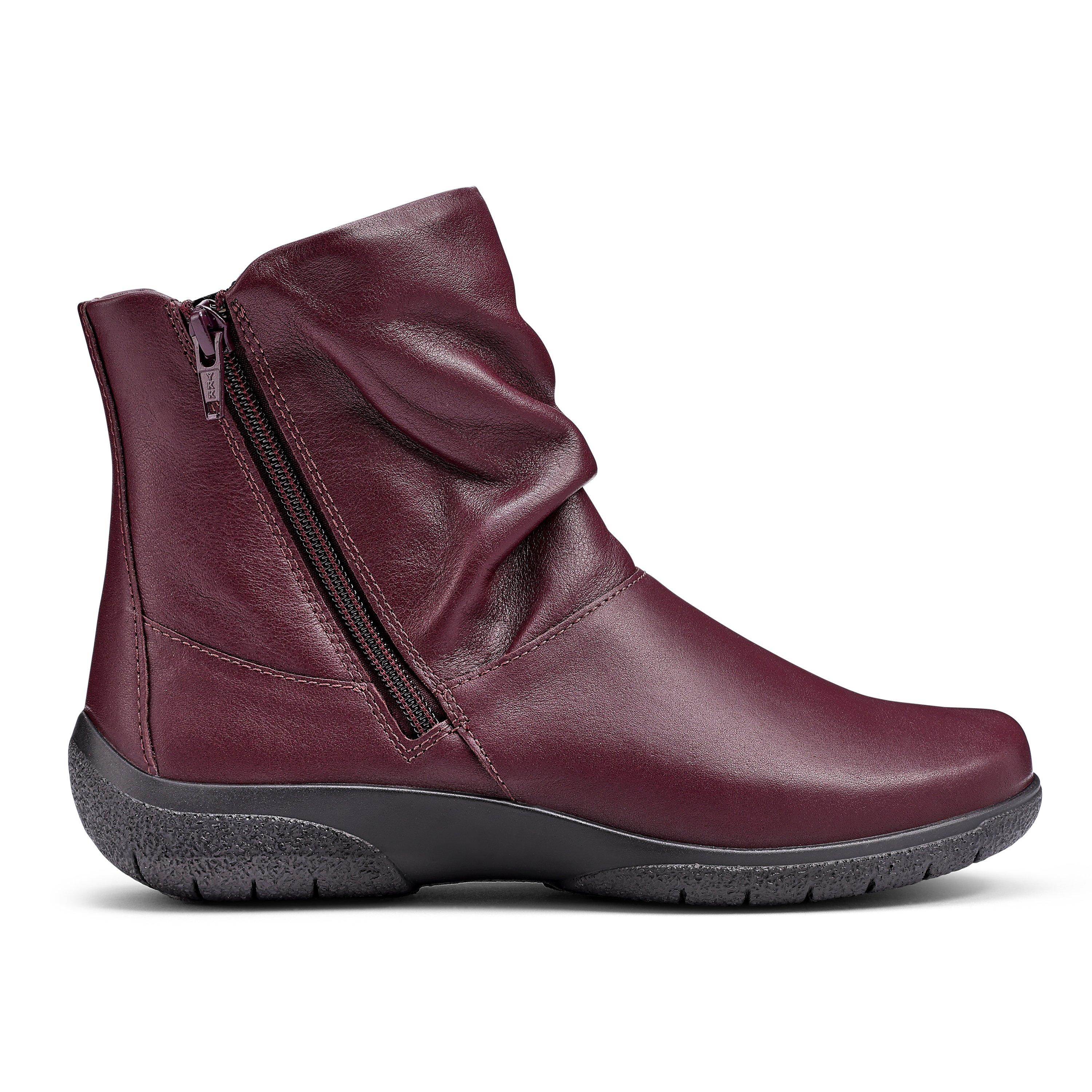 Hotter Women's Whisper Standard Fit Ankle Boots - Dark Cherry - 4.5 (37.5)