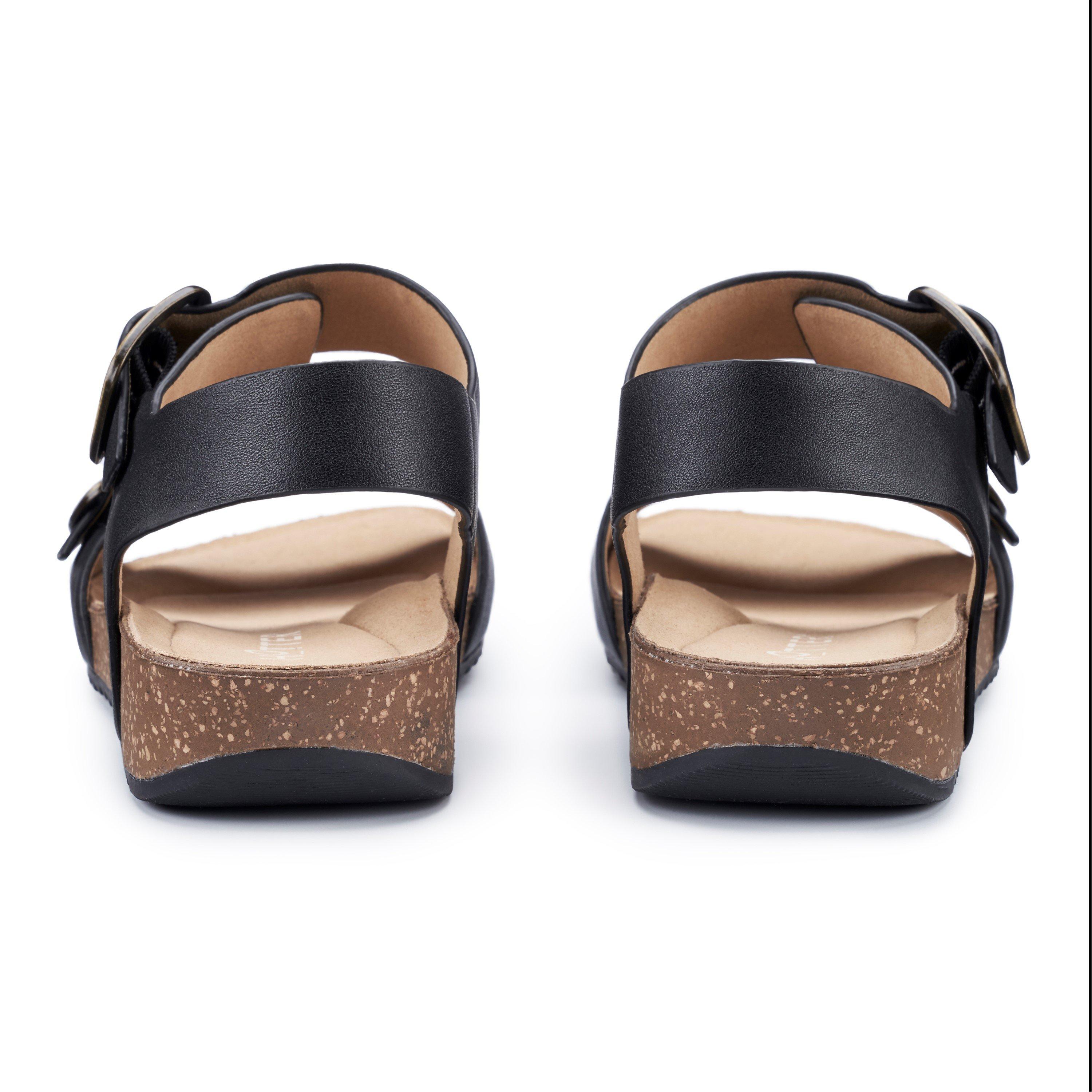 Black - Hotter - Tourist II Sandals Wide Fit - 4