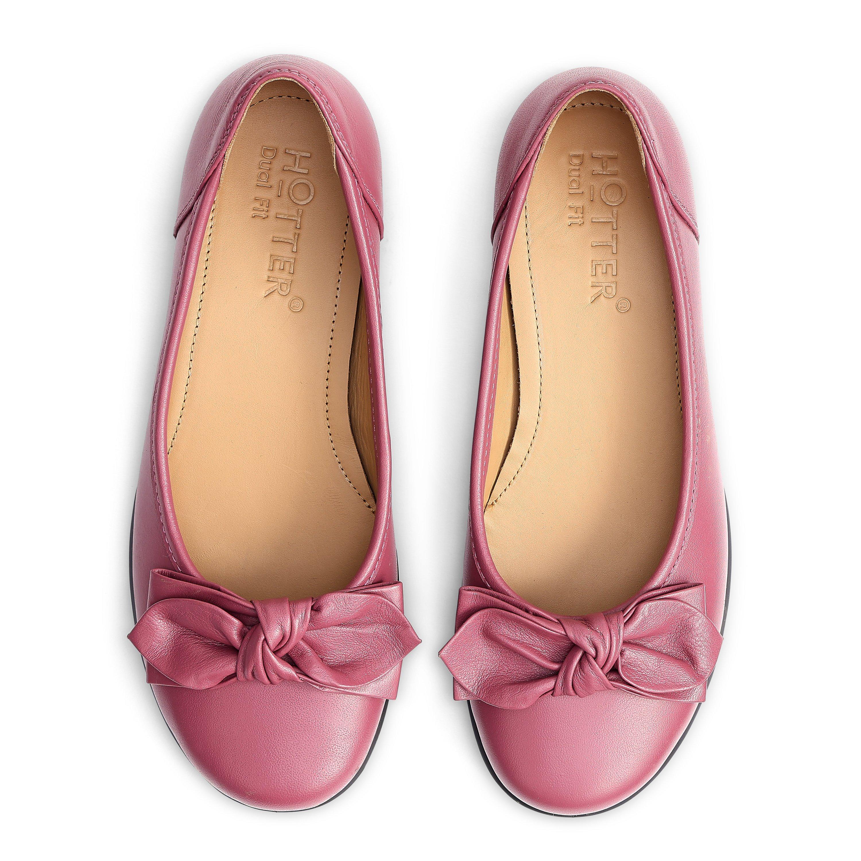 Dark Rose - Hotter - Jewel Ballerina Pumps Standard Fit - 3