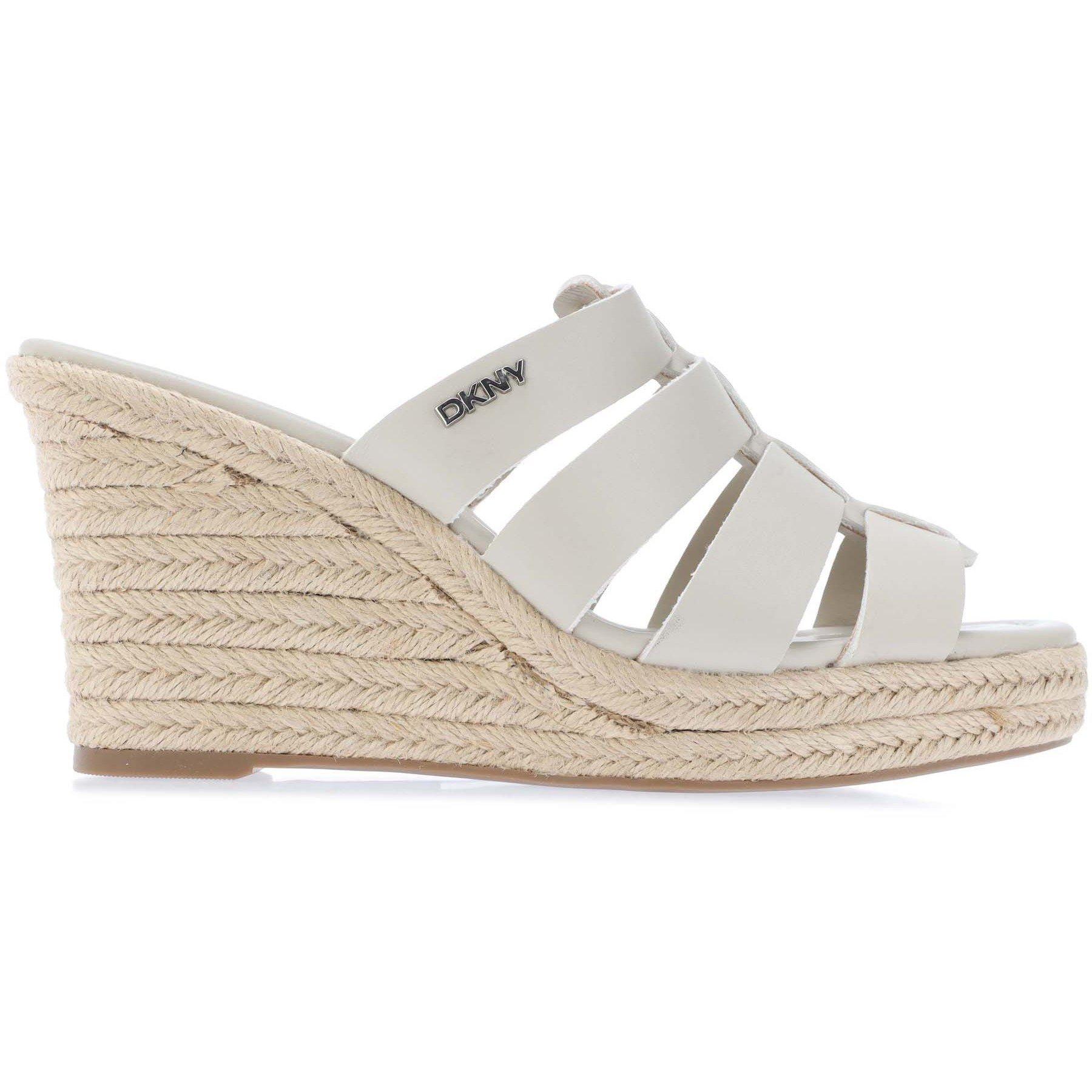 White - DKNY - Cintera Wedge Sandals - 1