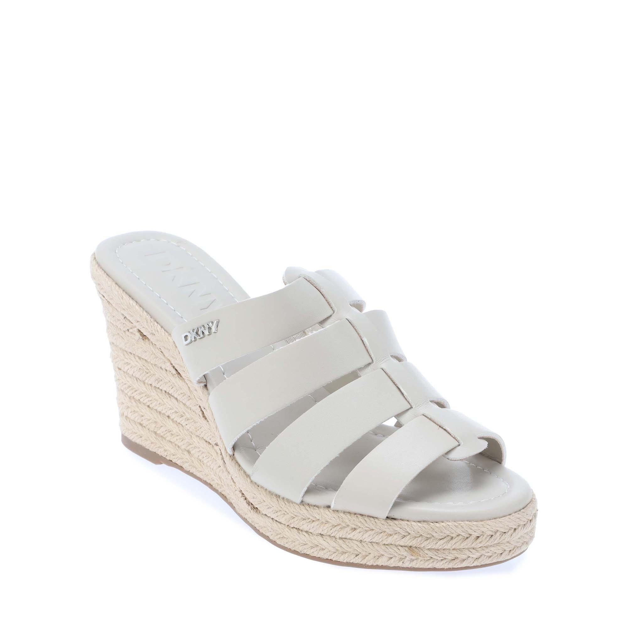 White - DKNY - Cintera Wedge Sandals - 2