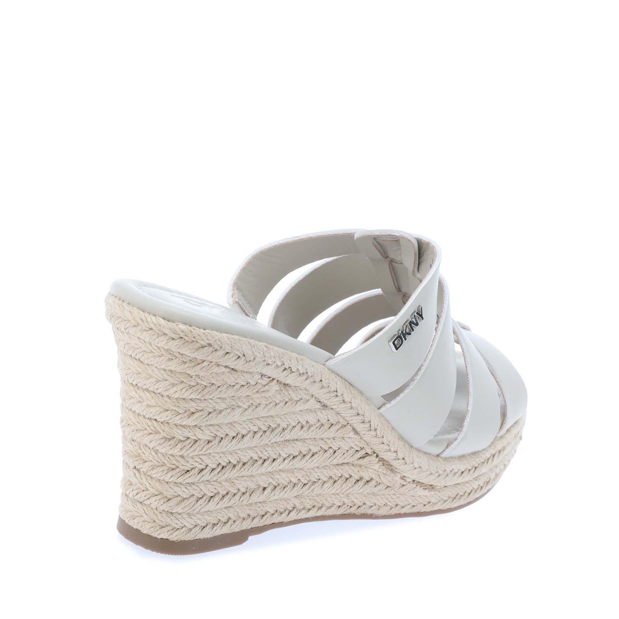 White - DKNY - Cintera Wedge Sandals - 3