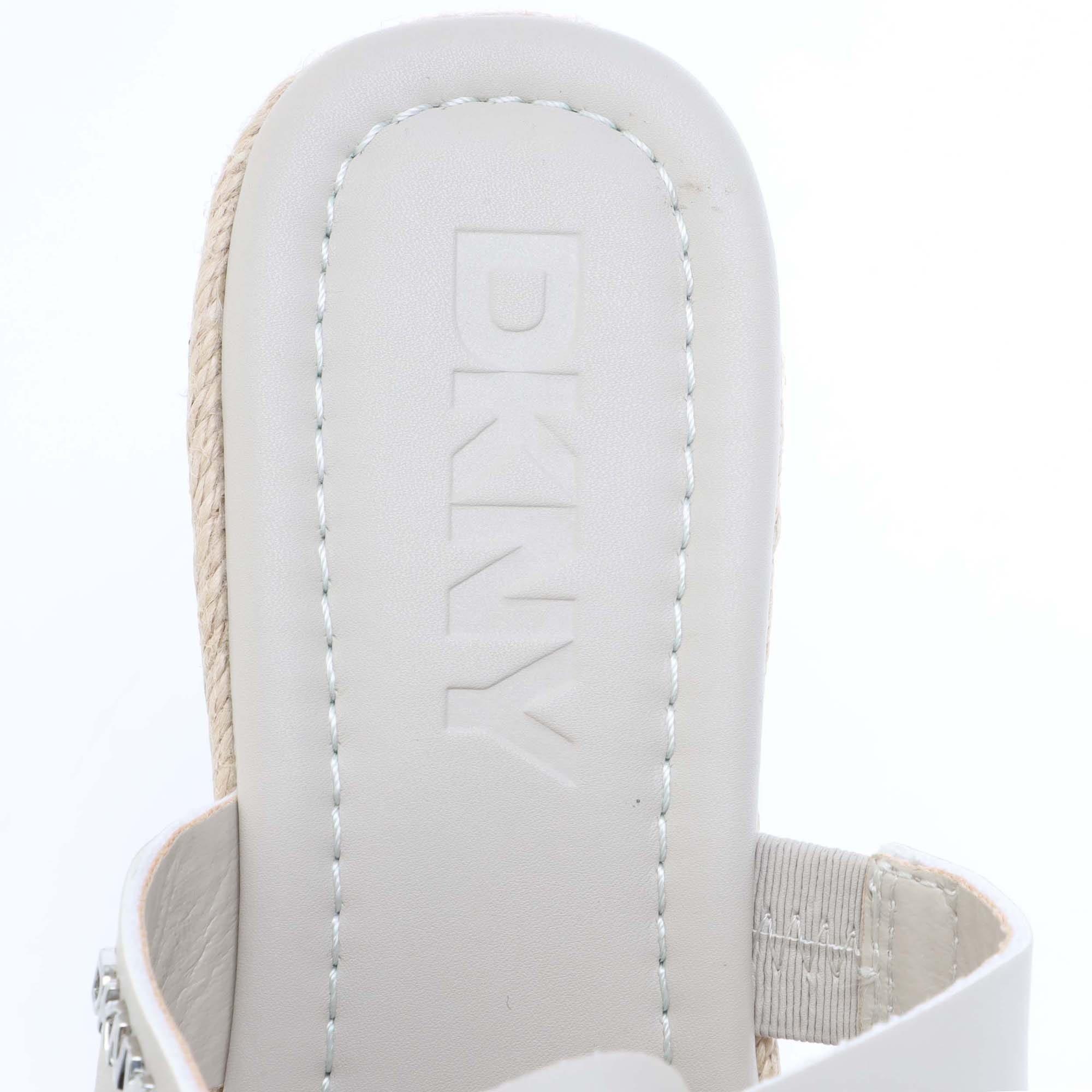 White - DKNY - Cintera Wedge Sandals - 6