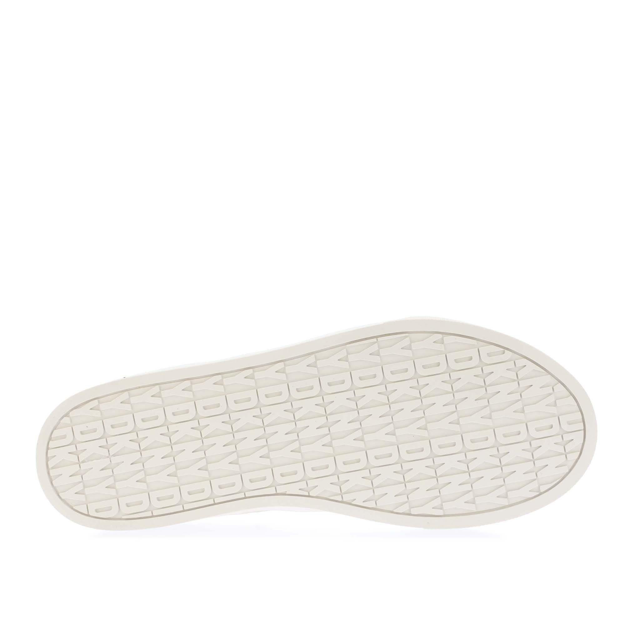 White - DKNY - Yaser Varsity Lace Mid Trainers - 4