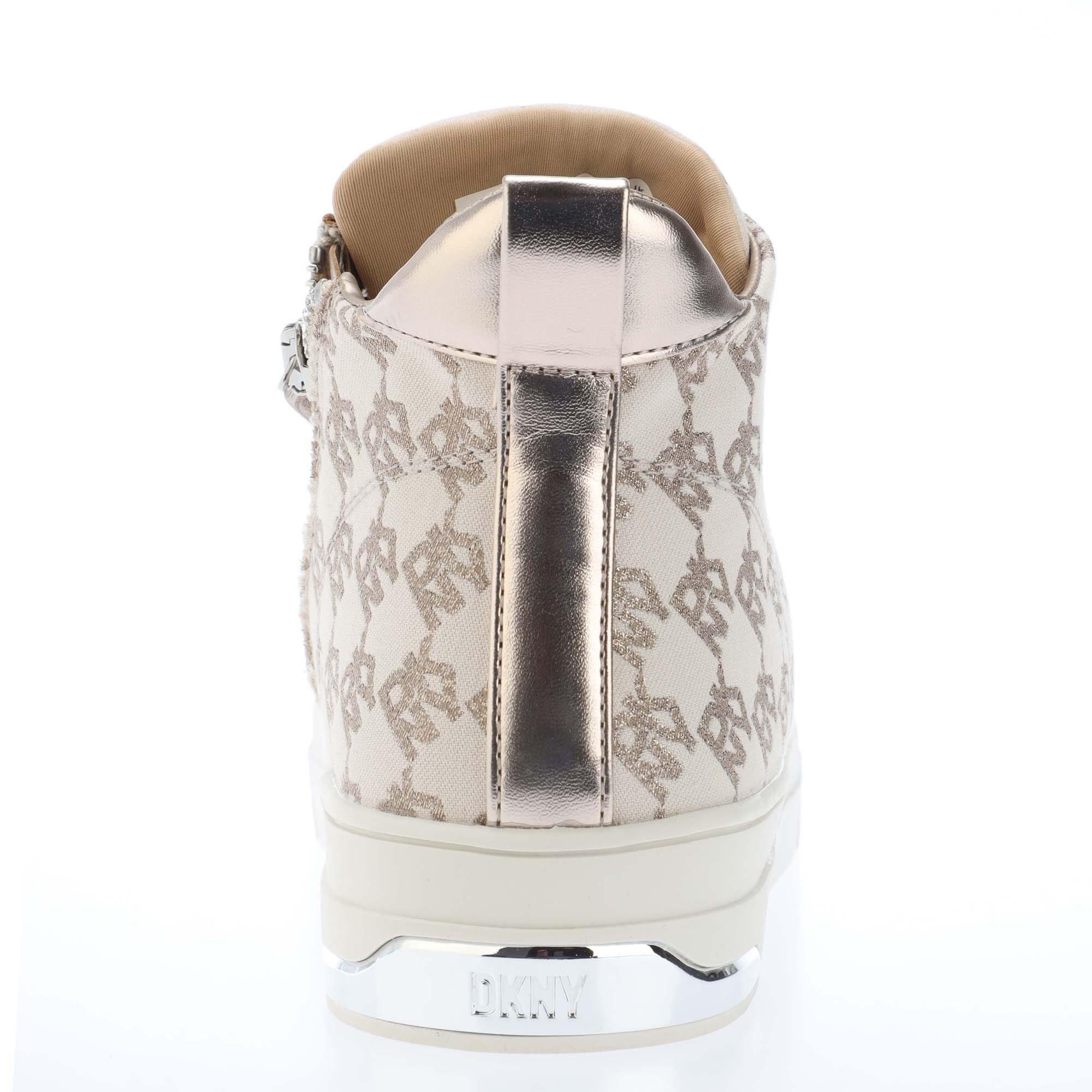 White - DKNY - Yaser Lace Up Mid Trainers - 5