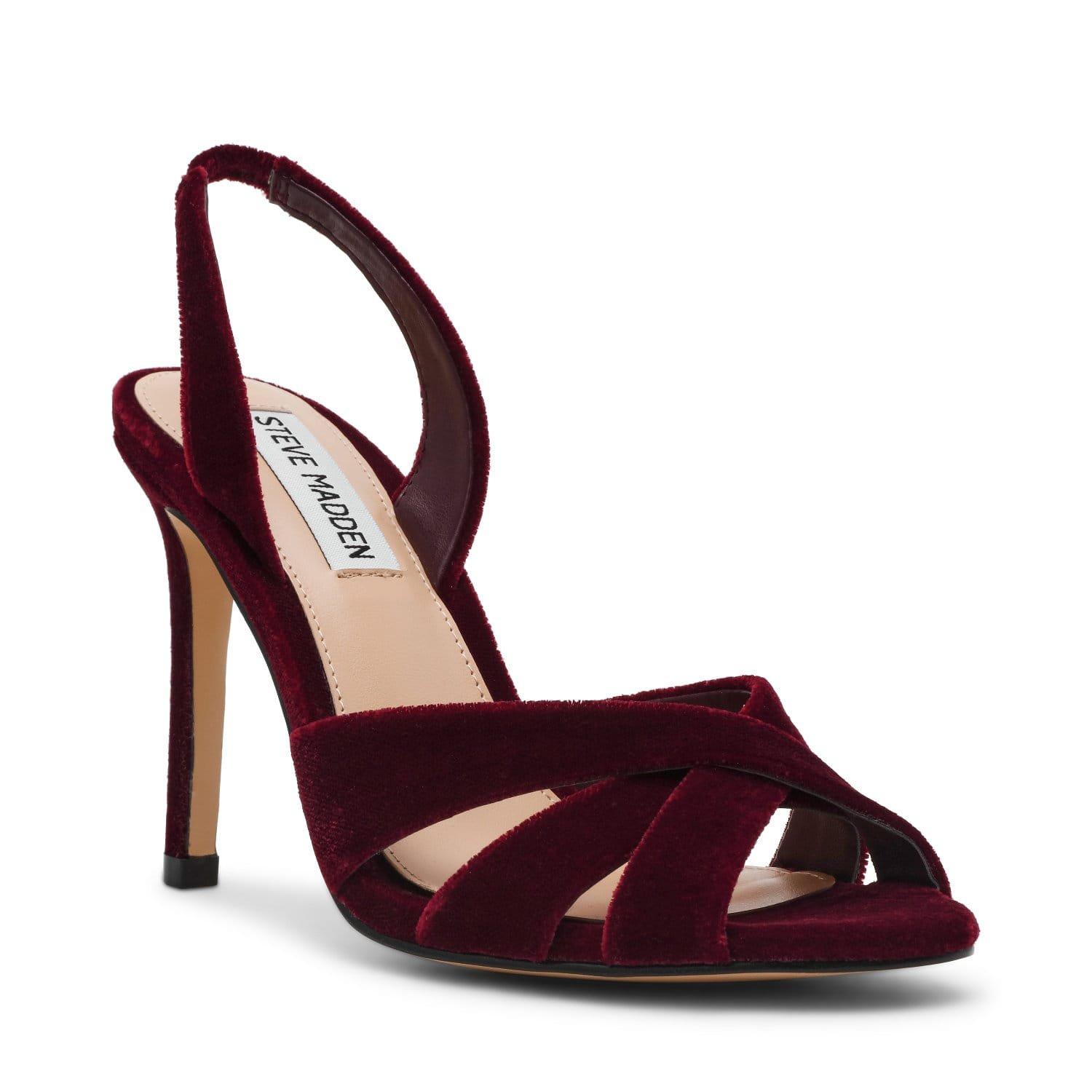 Burgundy - Steve Madden - Trophies High Heel Stiletto Sandal - 2