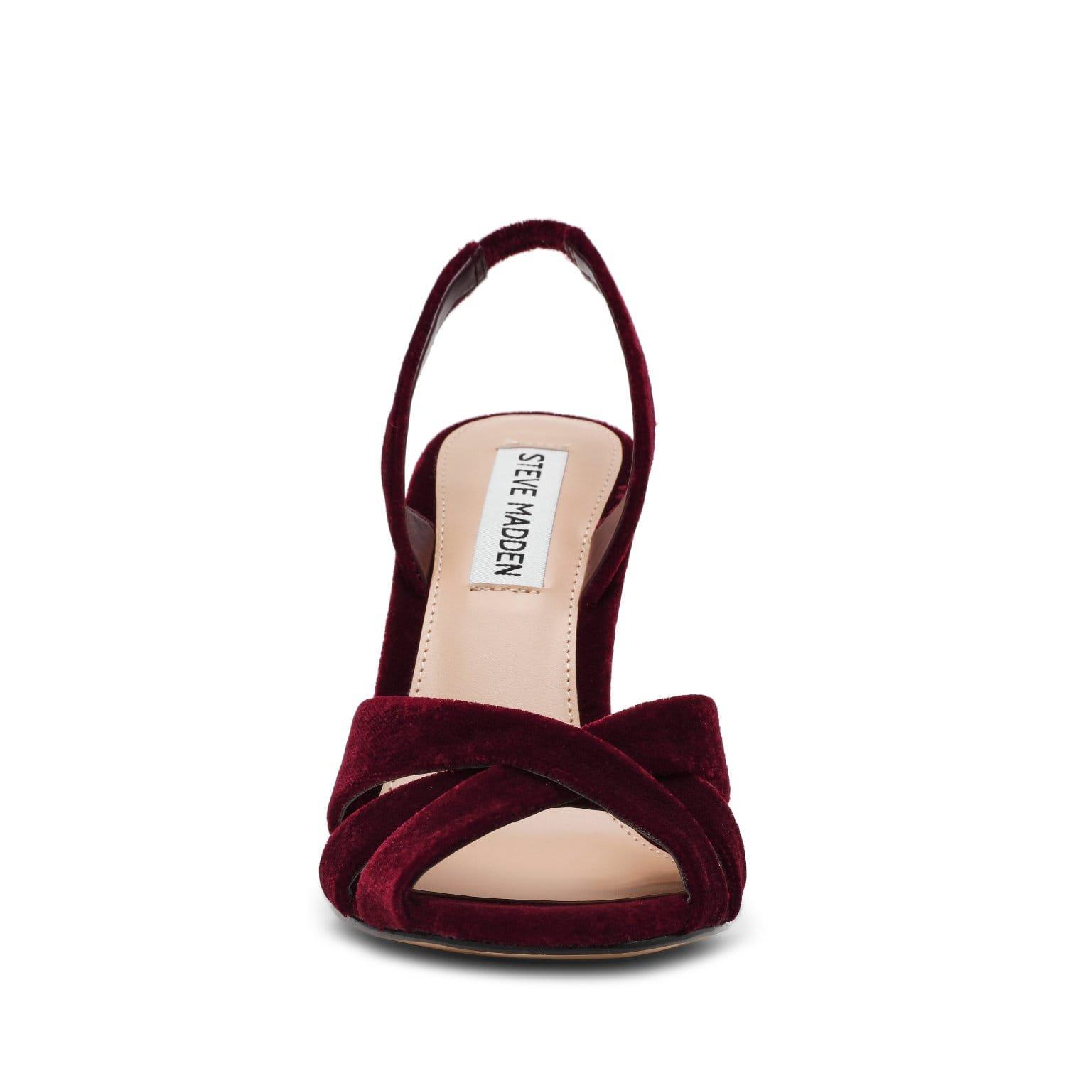 Burgundy - Steve Madden - Trophies High Heel Stiletto Sandal - 4
