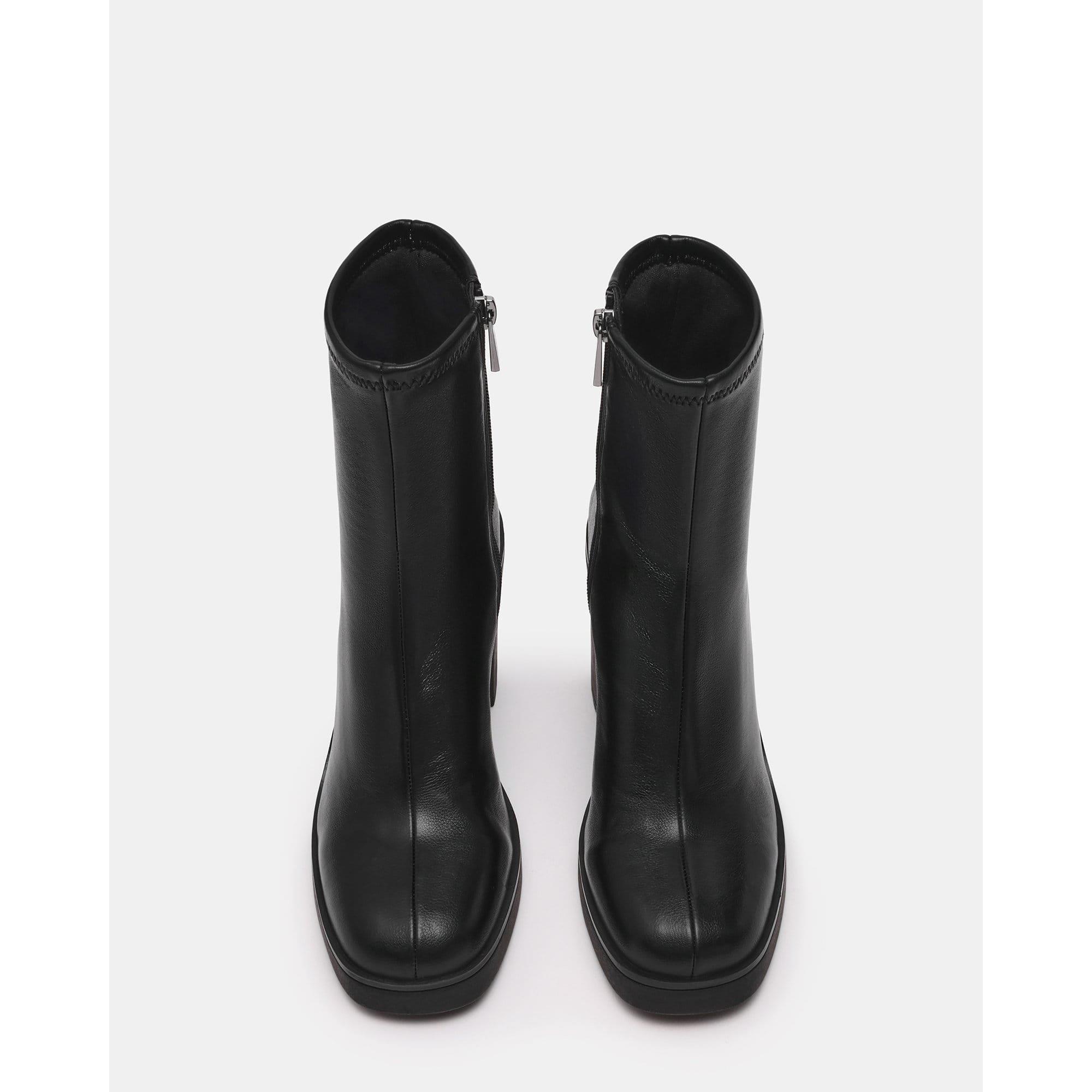 Black - Steve Madden - Mesmerize Block Heel Boot - 3