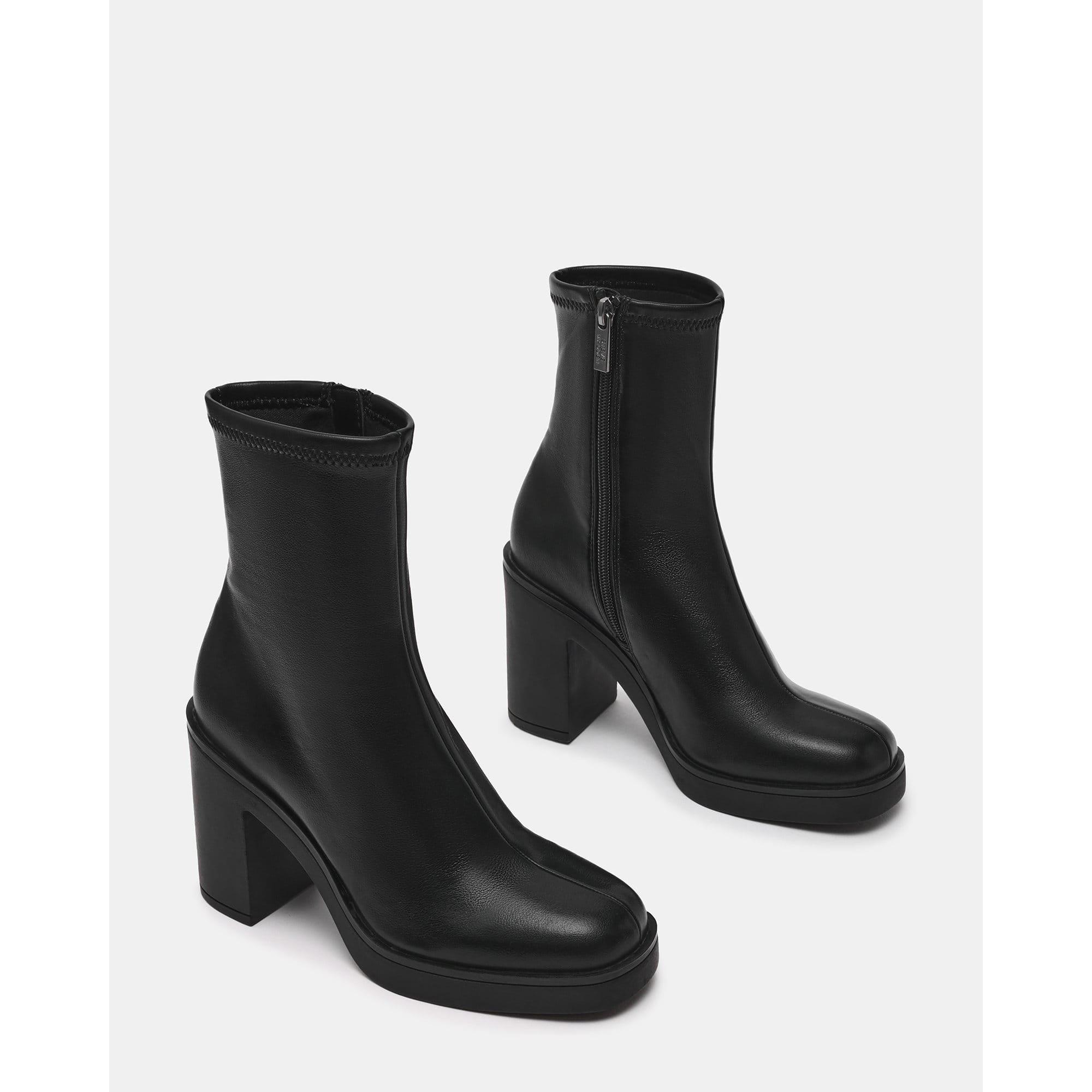 Black - Steve Madden - Mesmerize Block Heel Boot - 5