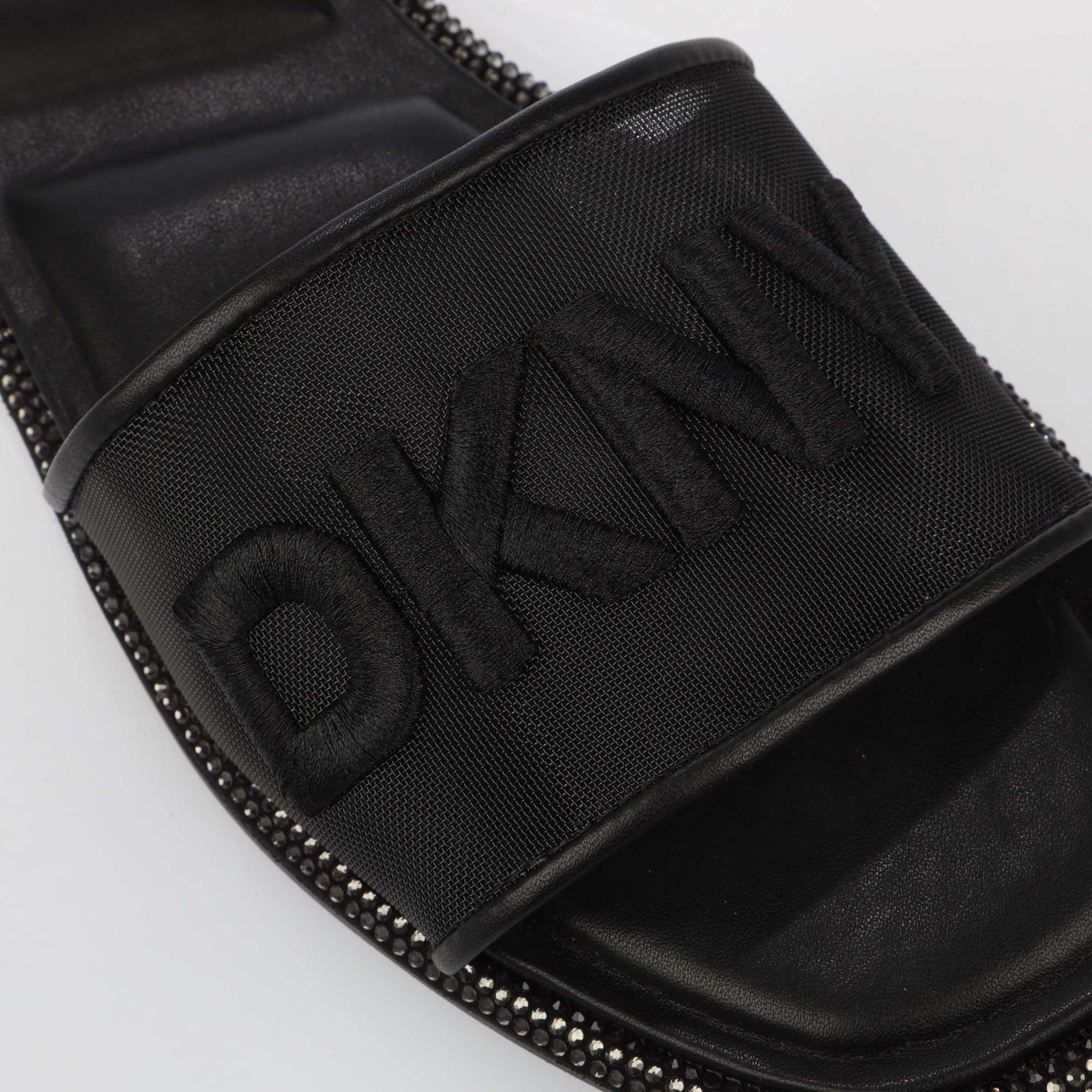 Black - DKNY - Badin Logo Flat Sandals - 4