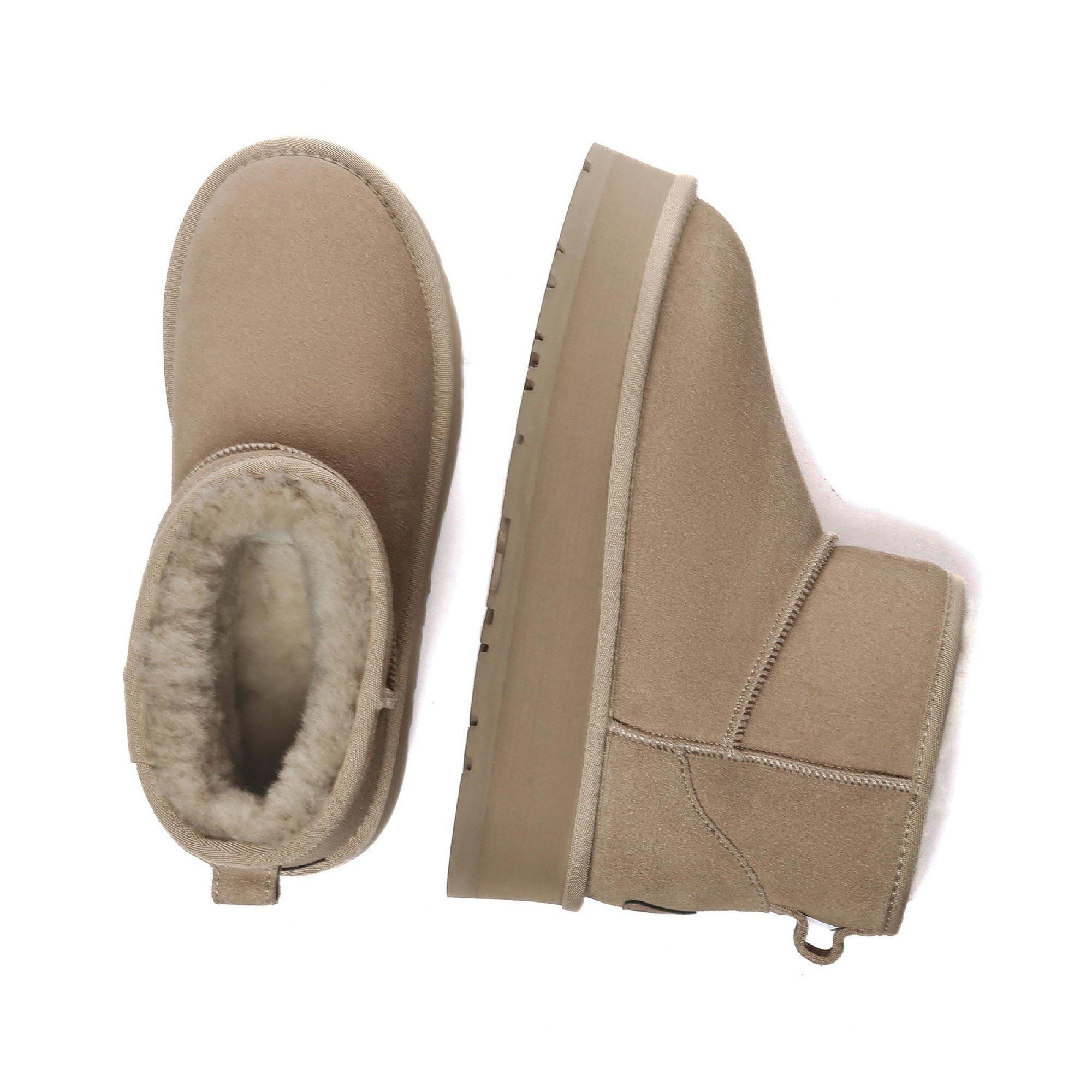 Brown - EverAu - Dusky Mini Classic Platform Boots - 2