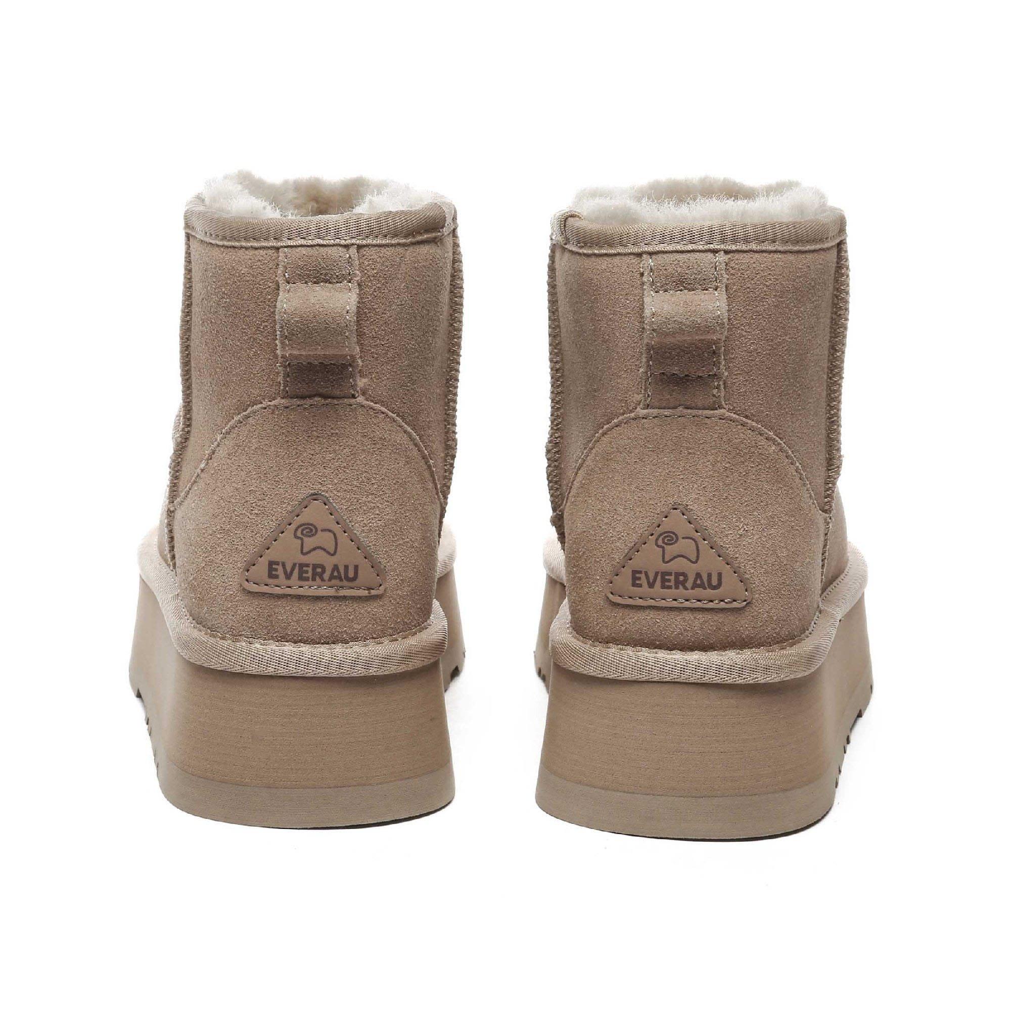 Brown - EverAu - Dusky Mini Classic Platform Boots - 4