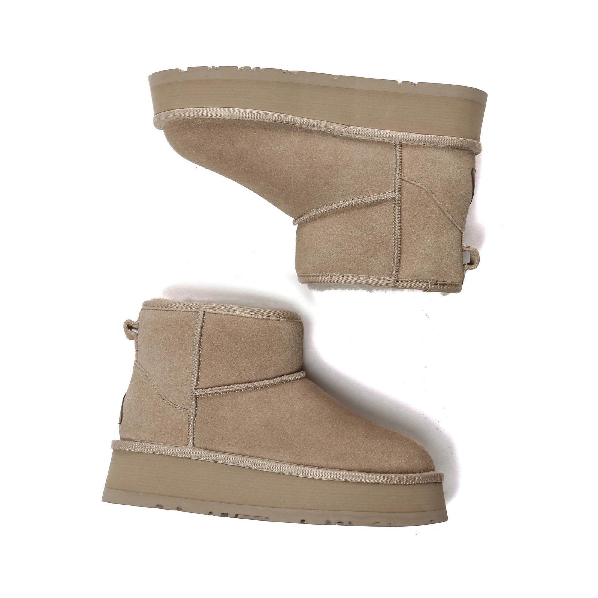 Brown - EverAu - Dusky Mini Classic Platform Boots - 6