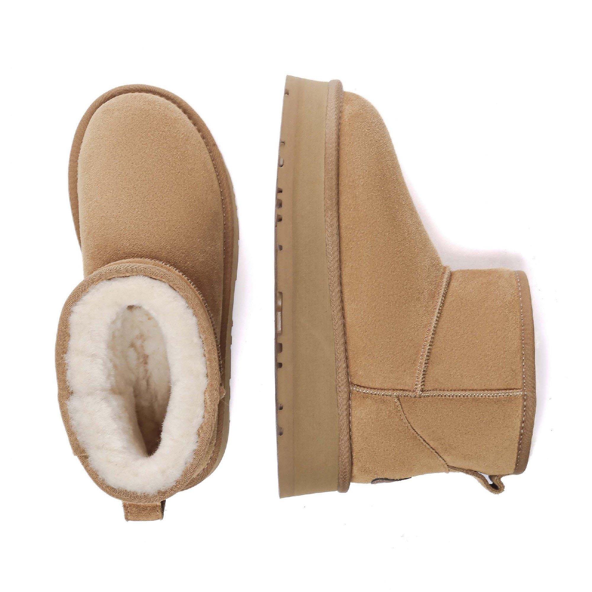 Chestnut - EverAu - Dusky Mini Classic Platform Boots - 3