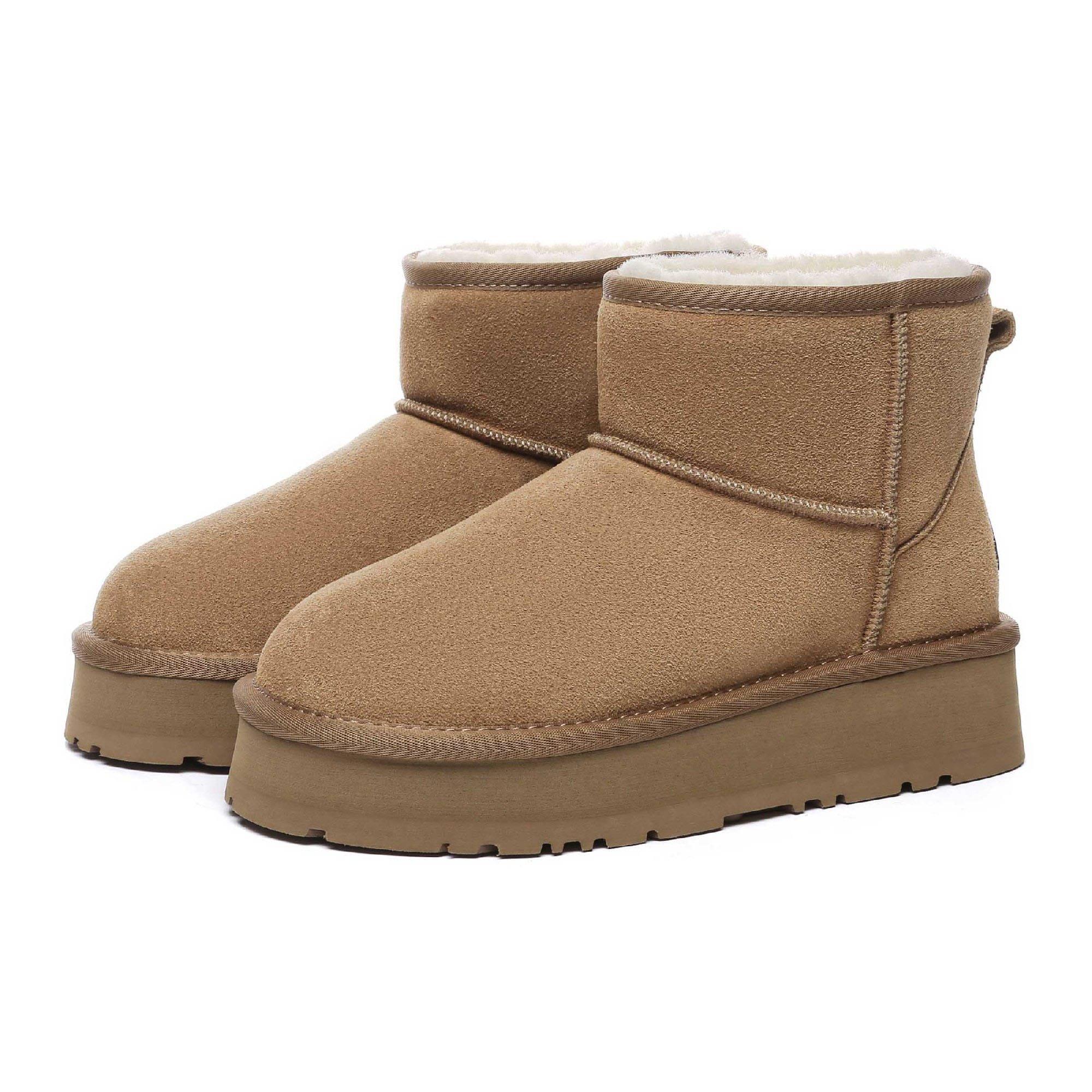 Chestnut - EverAu - Dusky Mini Classic Platform Boots - 4