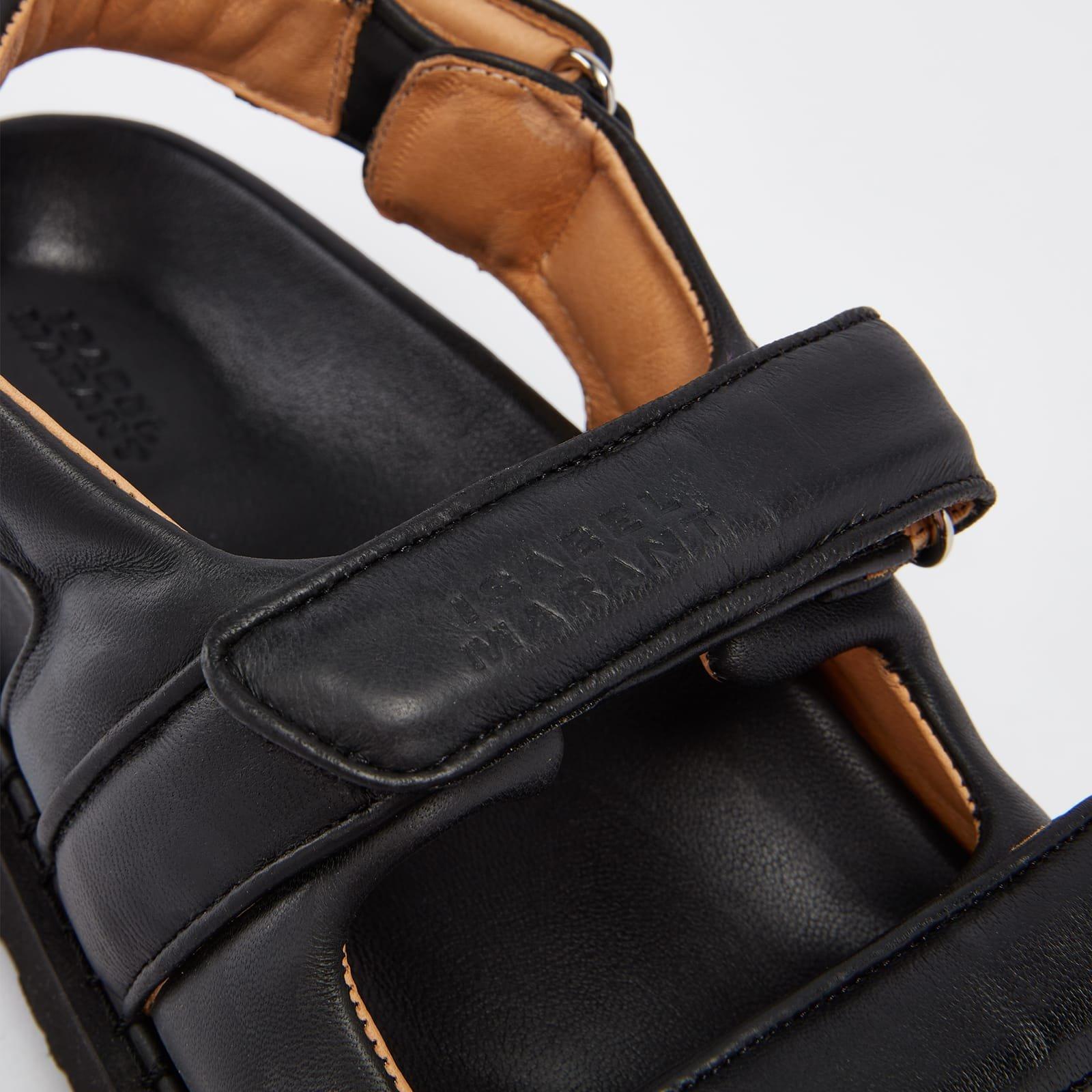 Black - Isabel Marant - Madee Leather Sandals - 3