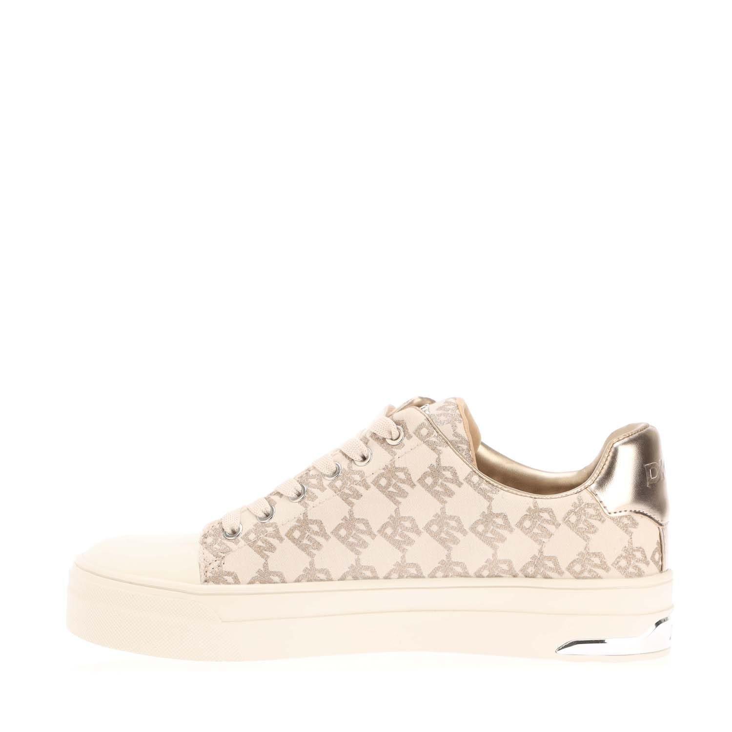 White - DKNY - York Lace Up Trainers - 5