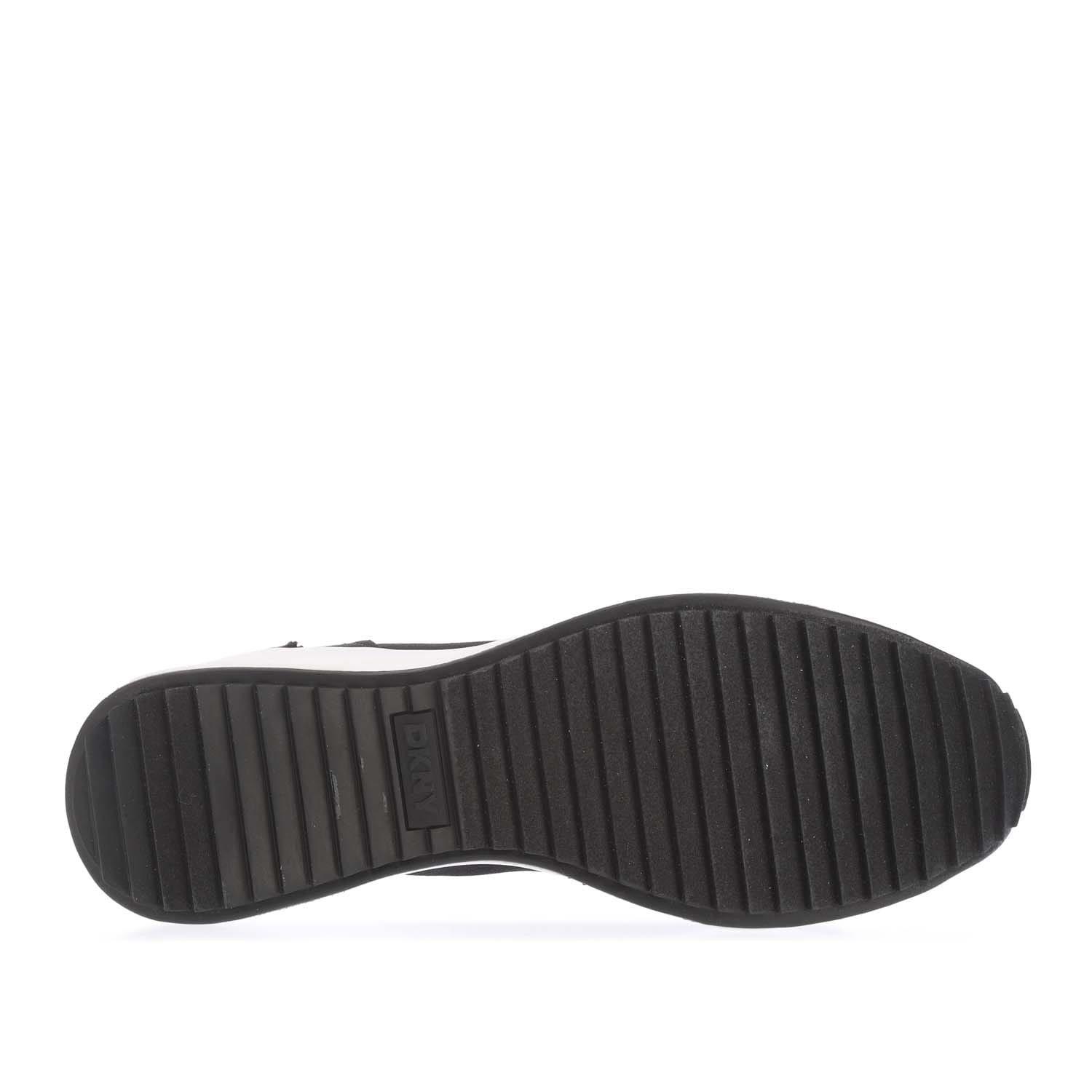 Black - DKNY - Kasia Lace Up Wedge Trainers - 4