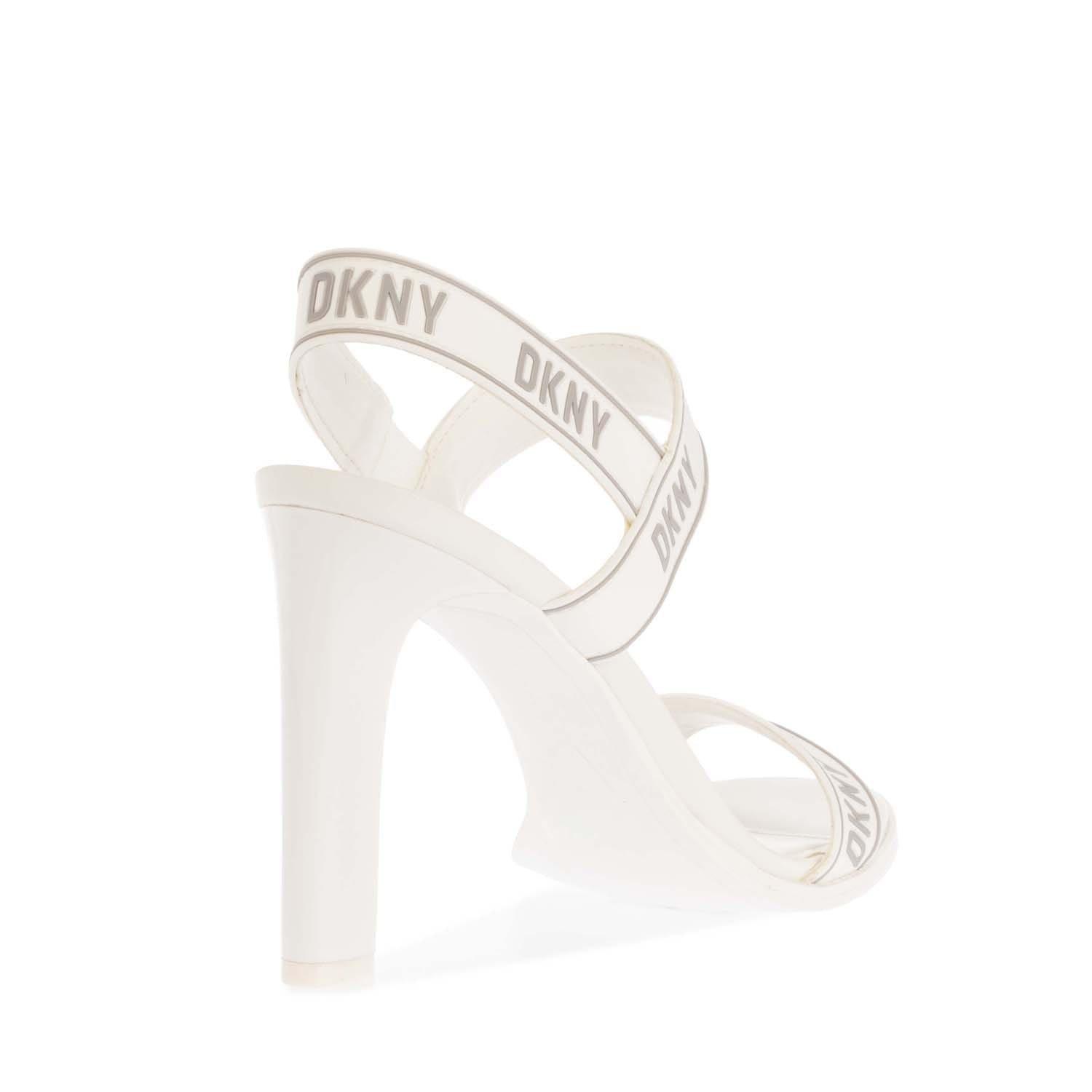 White Silver - DKNY - Balder Slingback Open Toe Heel Sandals - 3