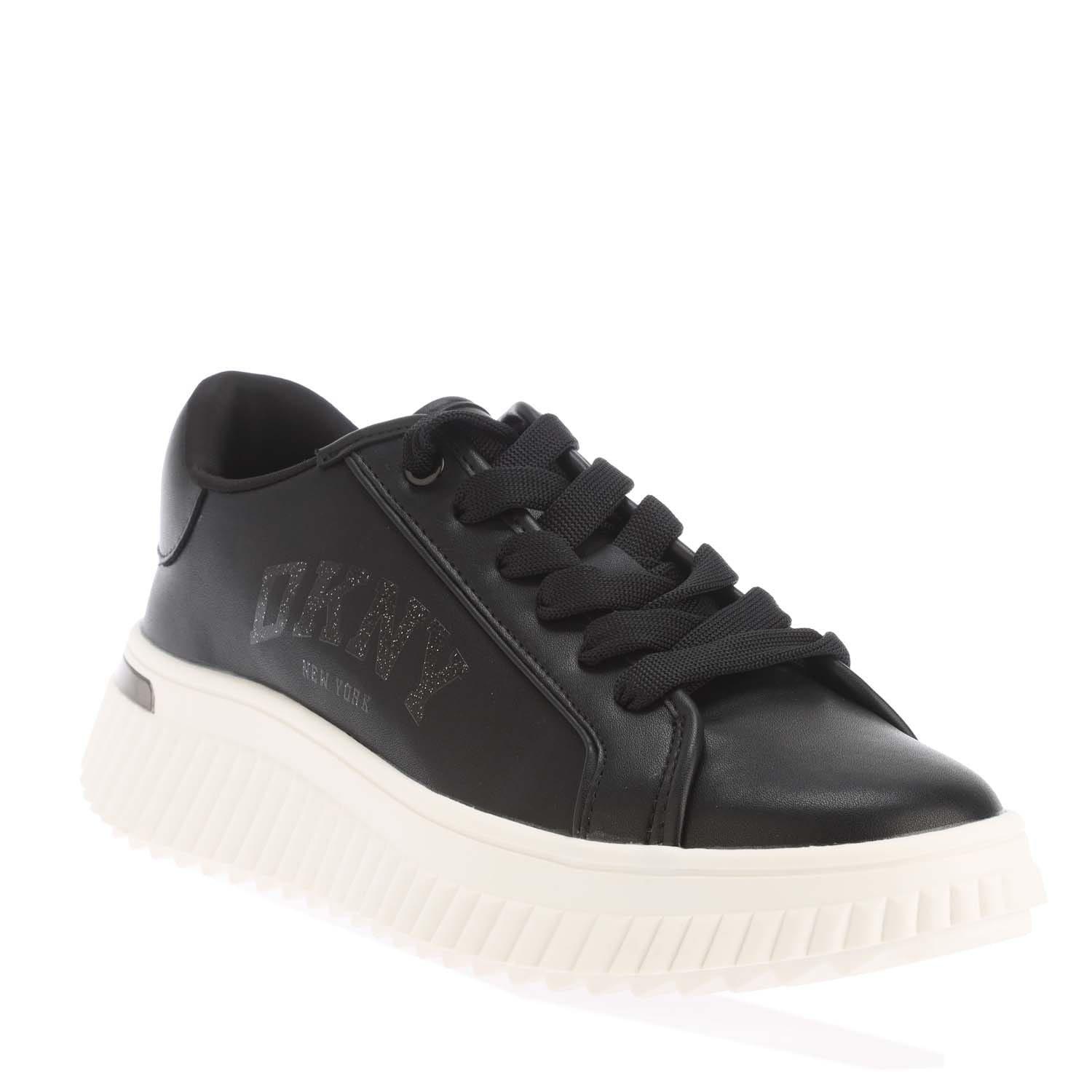 Black - DKNY - Larissa Lace Up Pl Trainers - 2