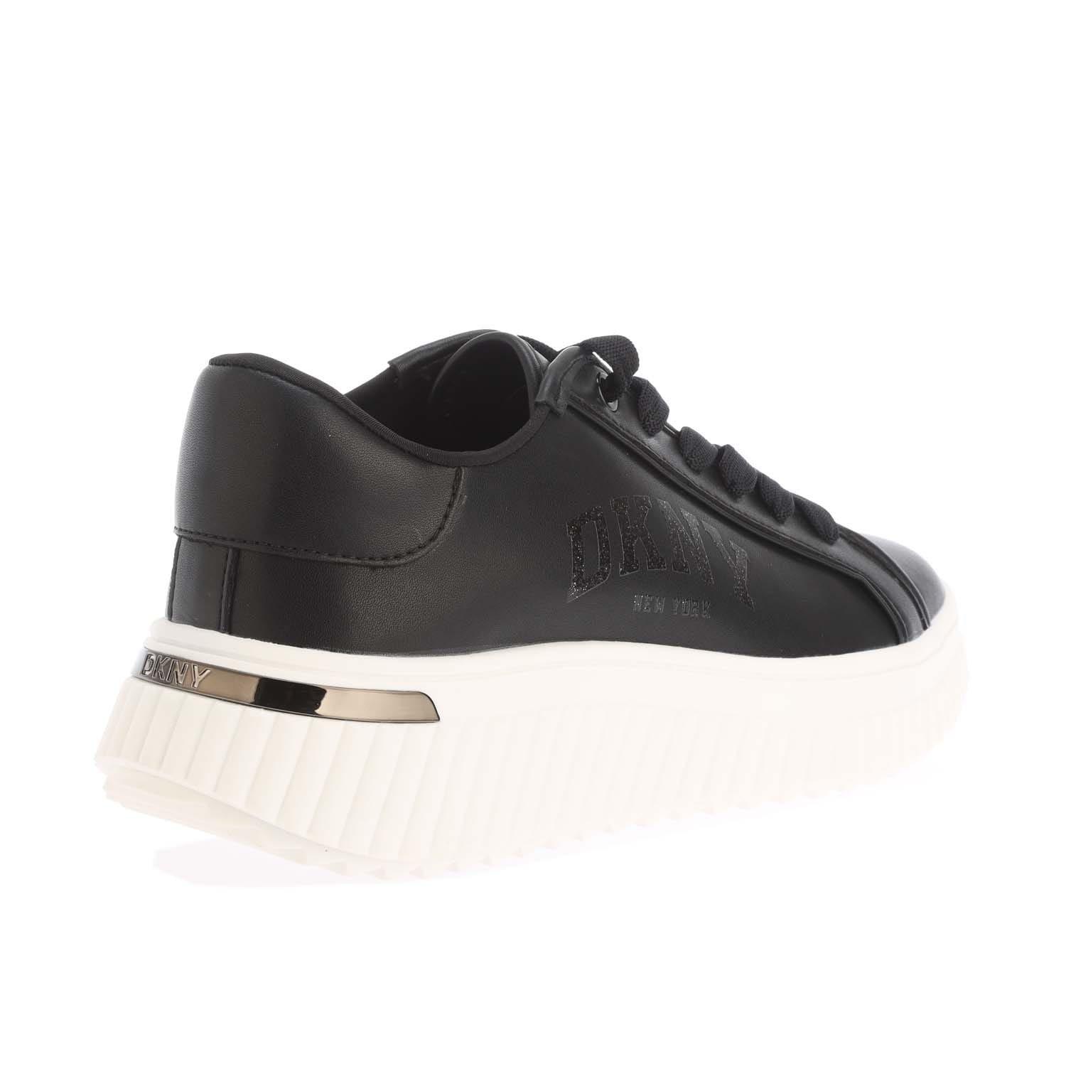 Black - DKNY - Larissa Lace Up Pl Trainers - 3
