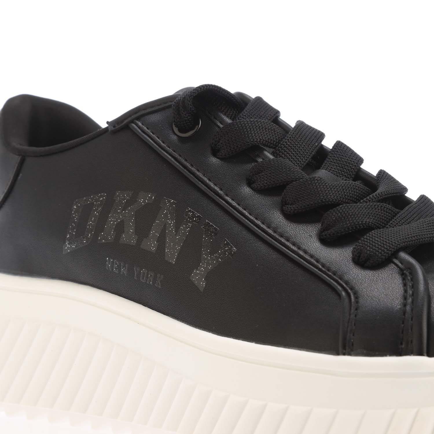 Black - DKNY - Larissa Lace Up Pl Trainers - 5