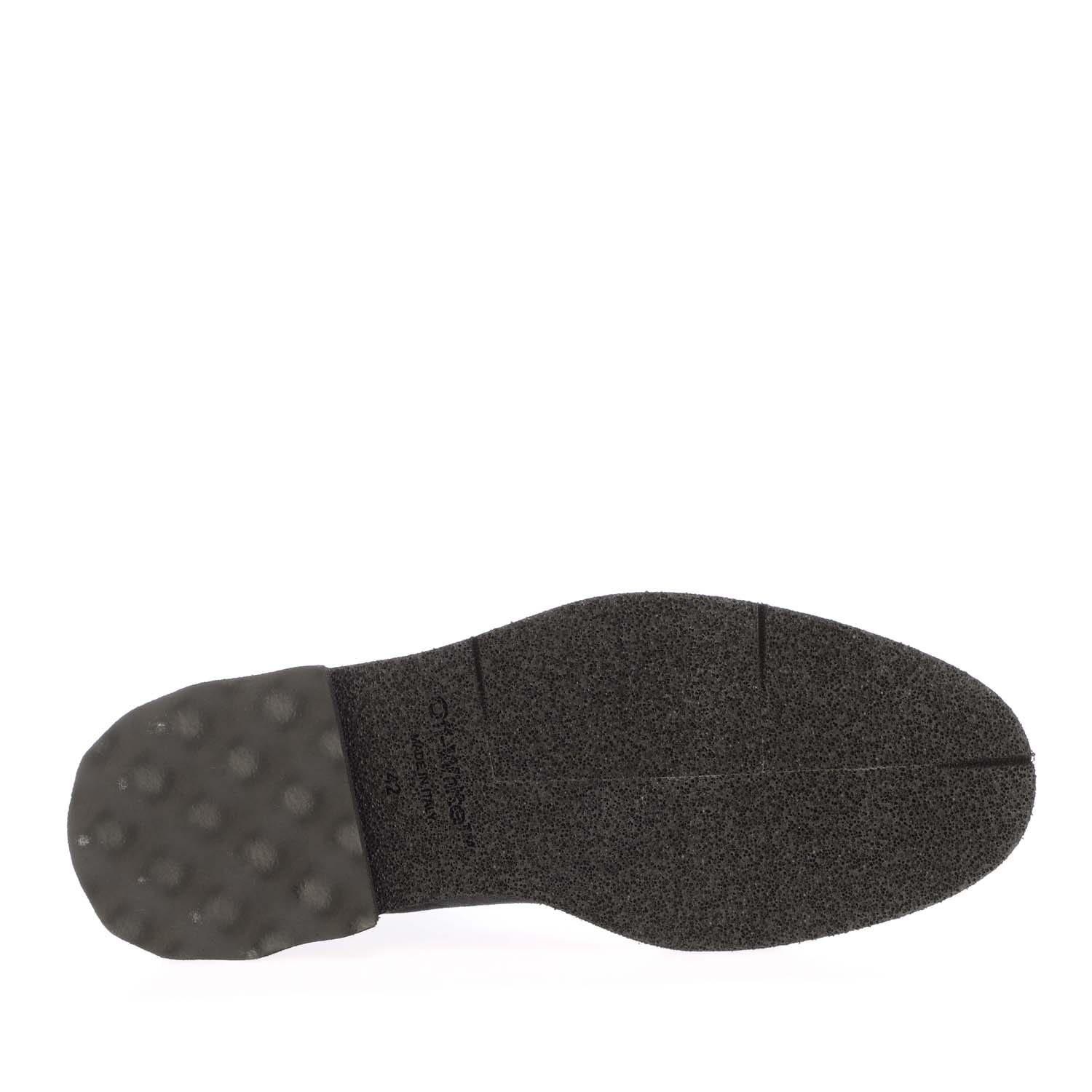 Black - Off White - Suede Spongesole Ankle Boots - 4