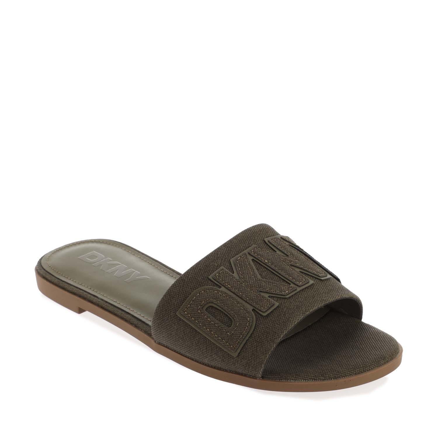 Green - DKNY - Willow Flat Sliders - 2