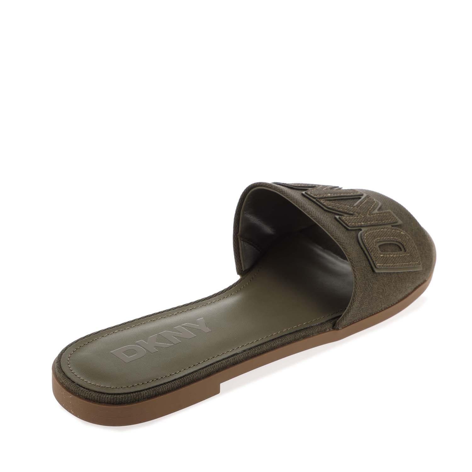 Green - DKNY - Willow Flat Sliders - 3