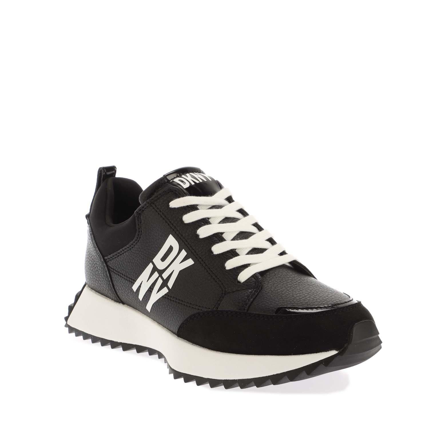 Black-White - DKNY - Nivens Lace Up Trainers - 2