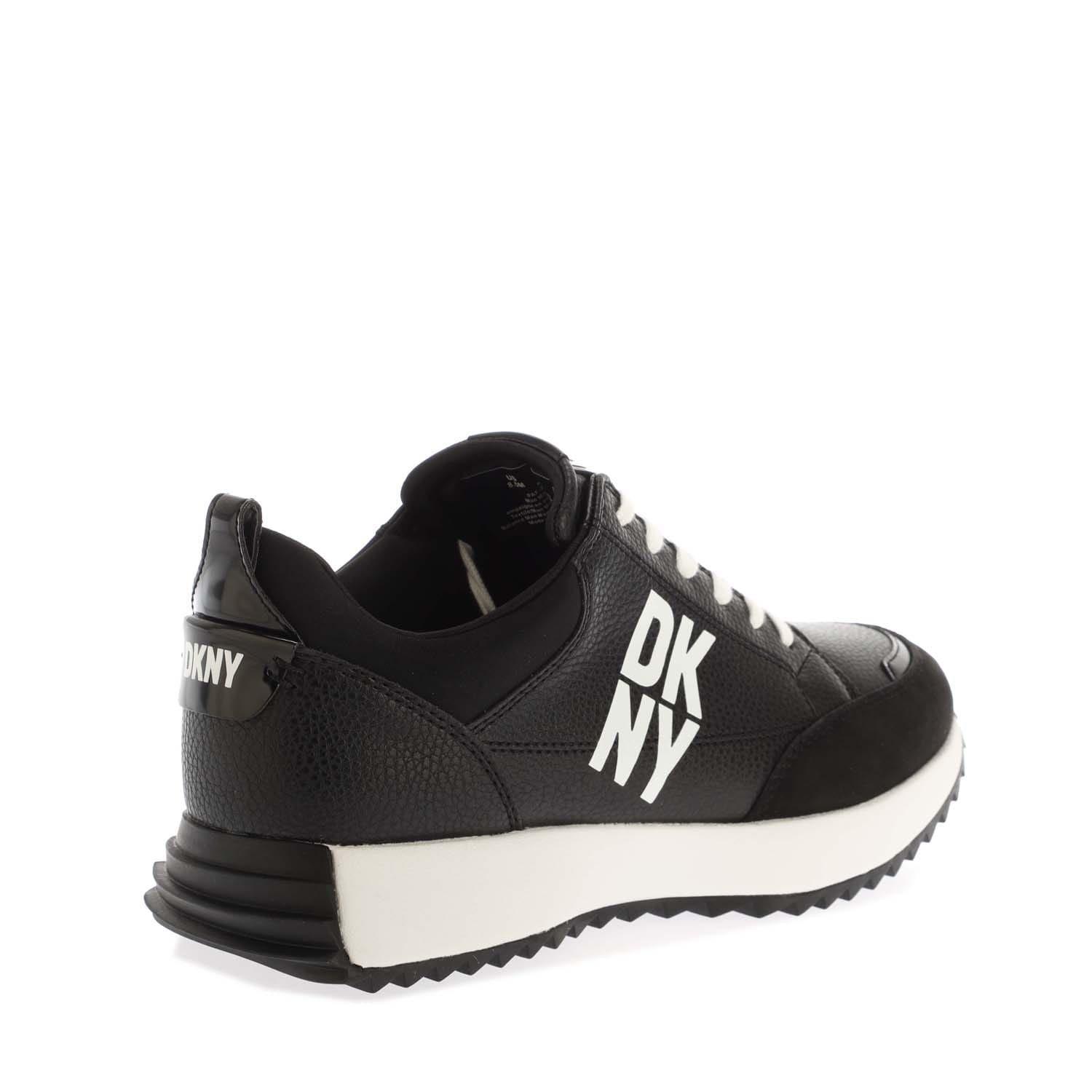 Black-White - DKNY - Nivens Lace Up Trainers - 3