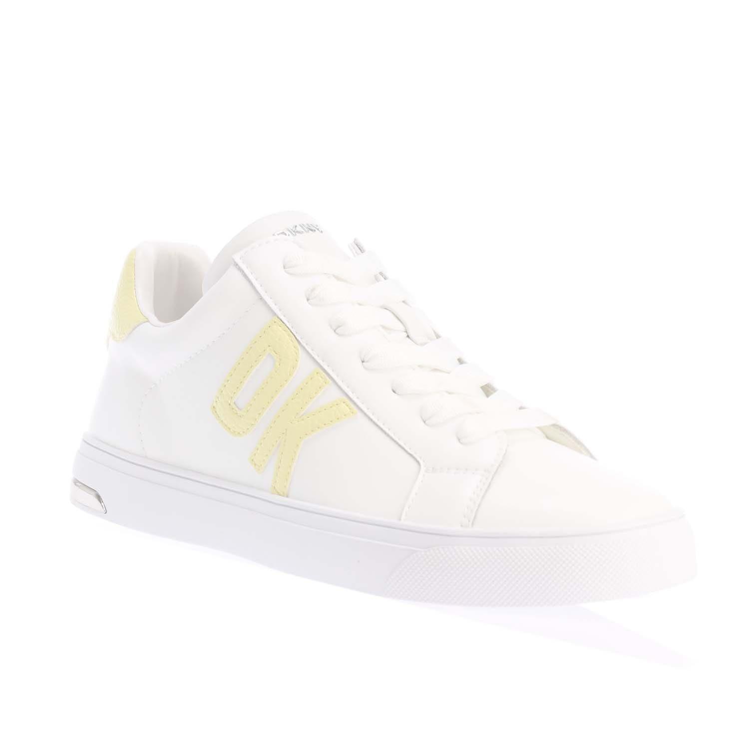 White - DKNY - Abeni Lace Up Trainers - 2