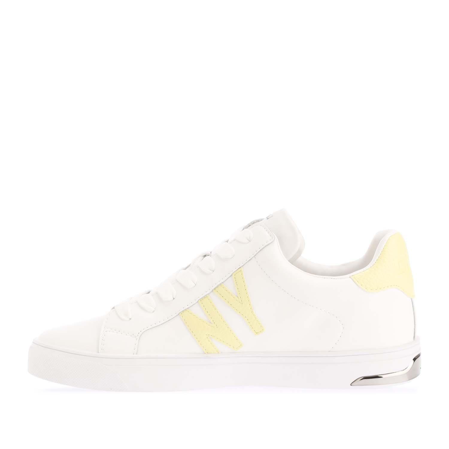 White - DKNY - Abeni Lace Up Trainers - 4