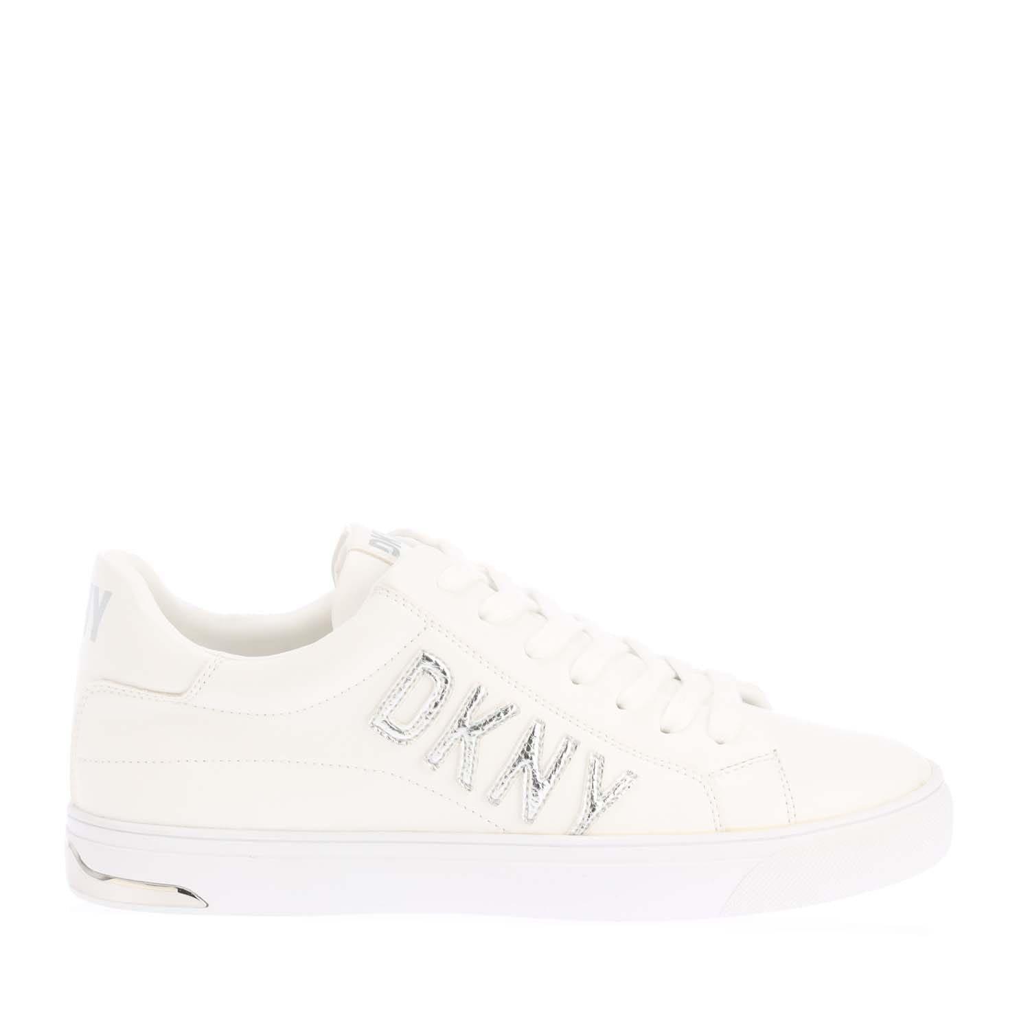 White Silver - DKNY - Adira Lace Up Low Trainers - 1