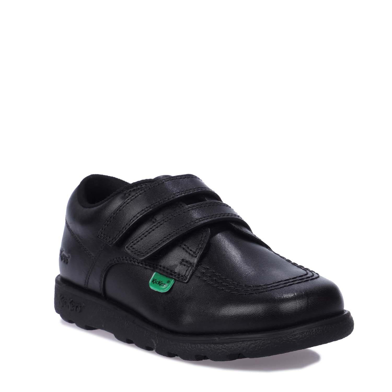 Black - Kickers - Fragma Lo Strap Leather Shoes - 2
