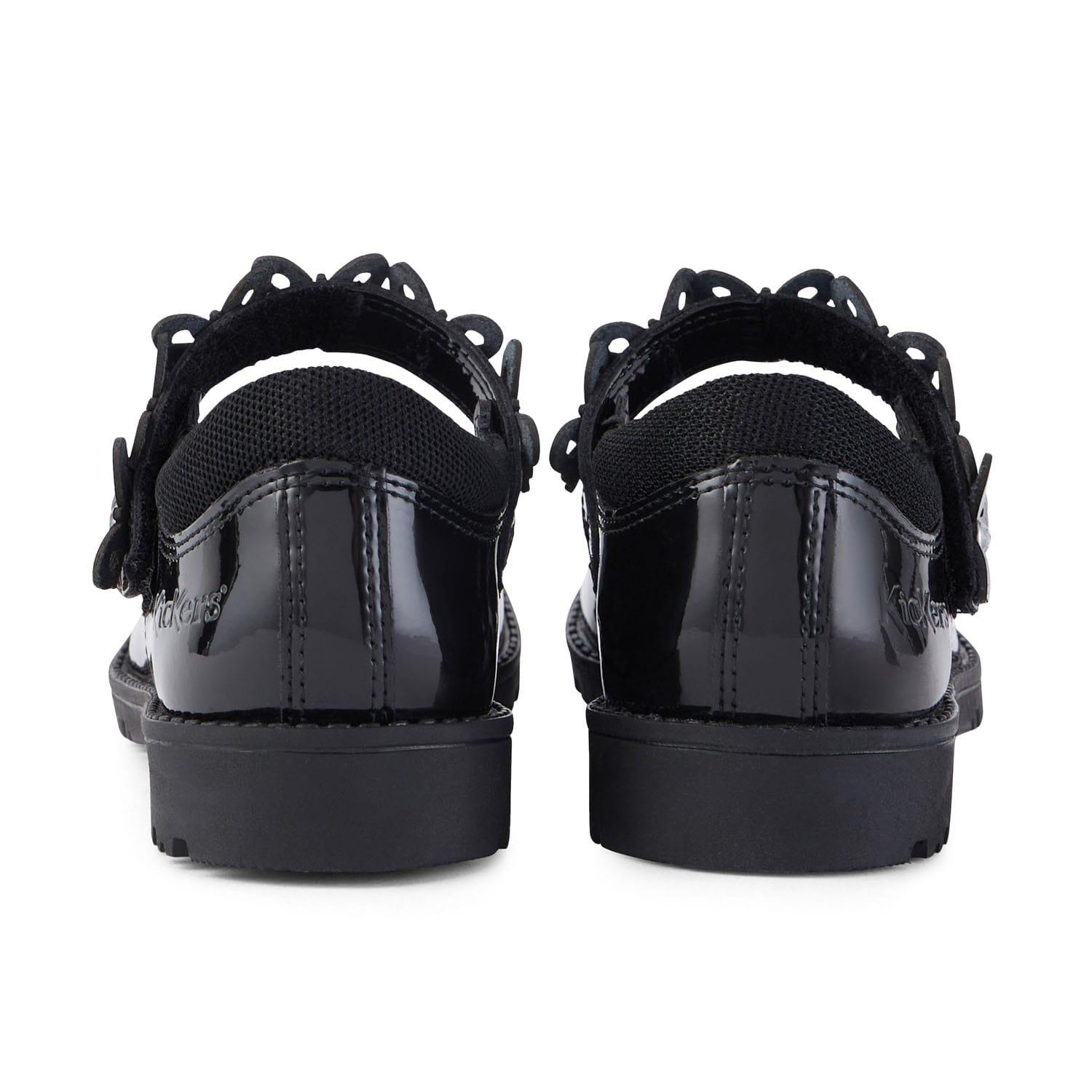 Black - Kickers - Kids Lachly Butterfly Patent Shoes - 4