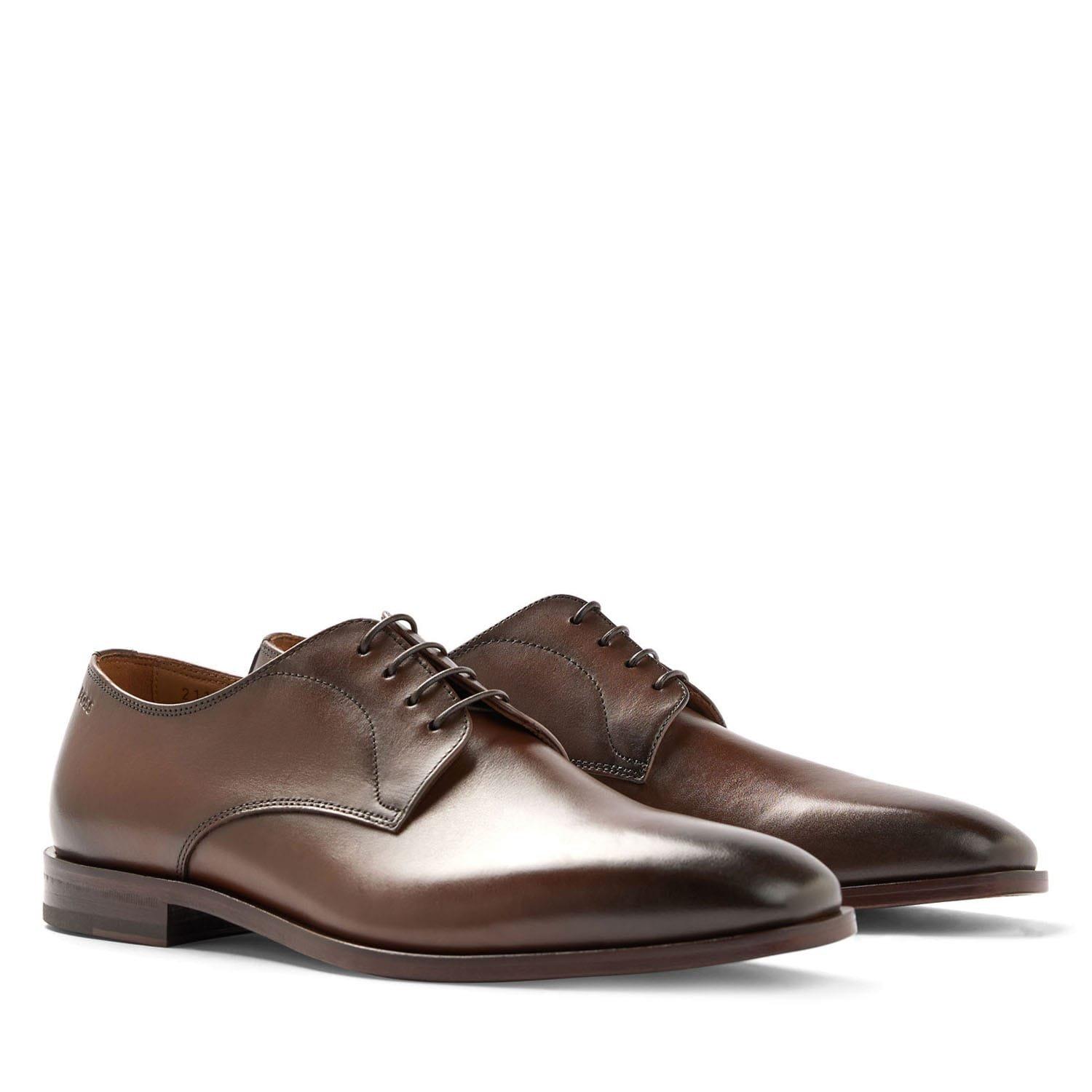 Brown - Boss - Lisbon Derby Shoes - 3
