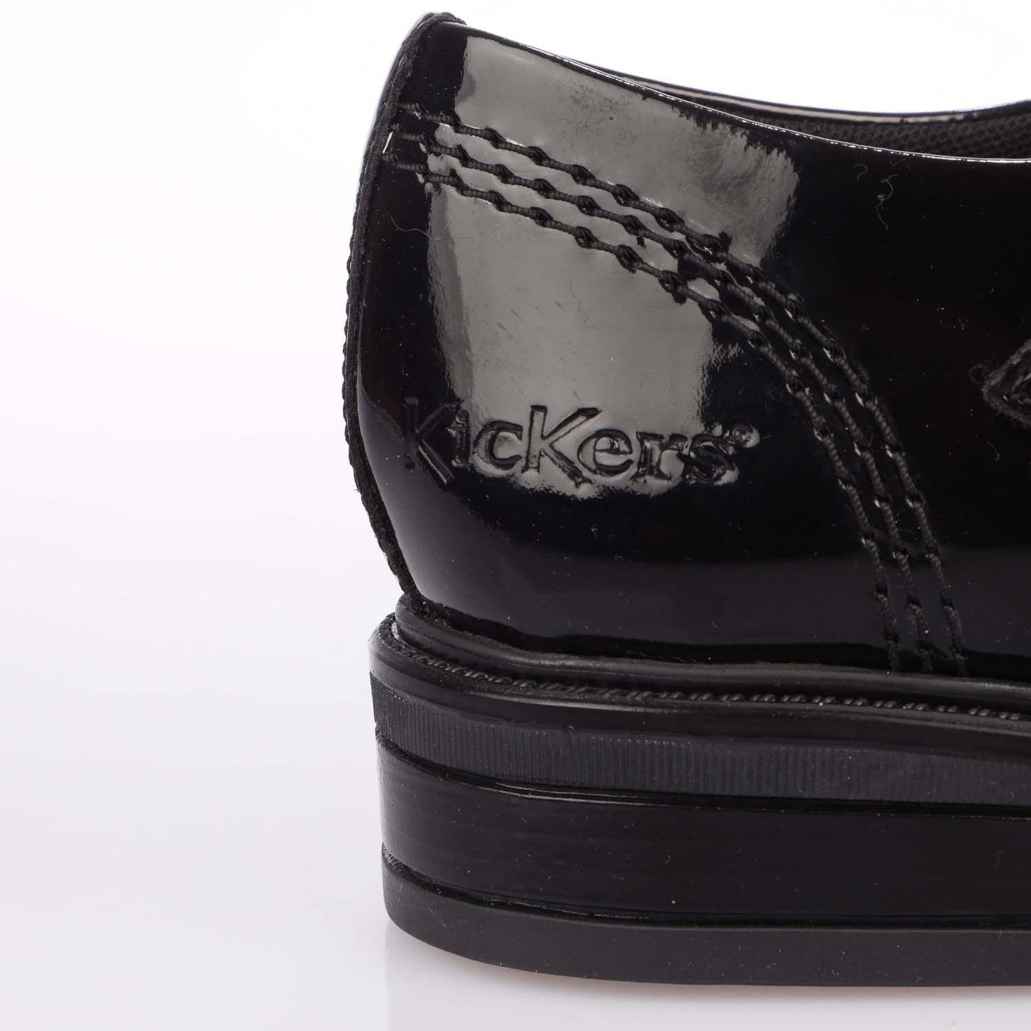 Black - Kickers - Lach T-Bar Patent Shoe - 6