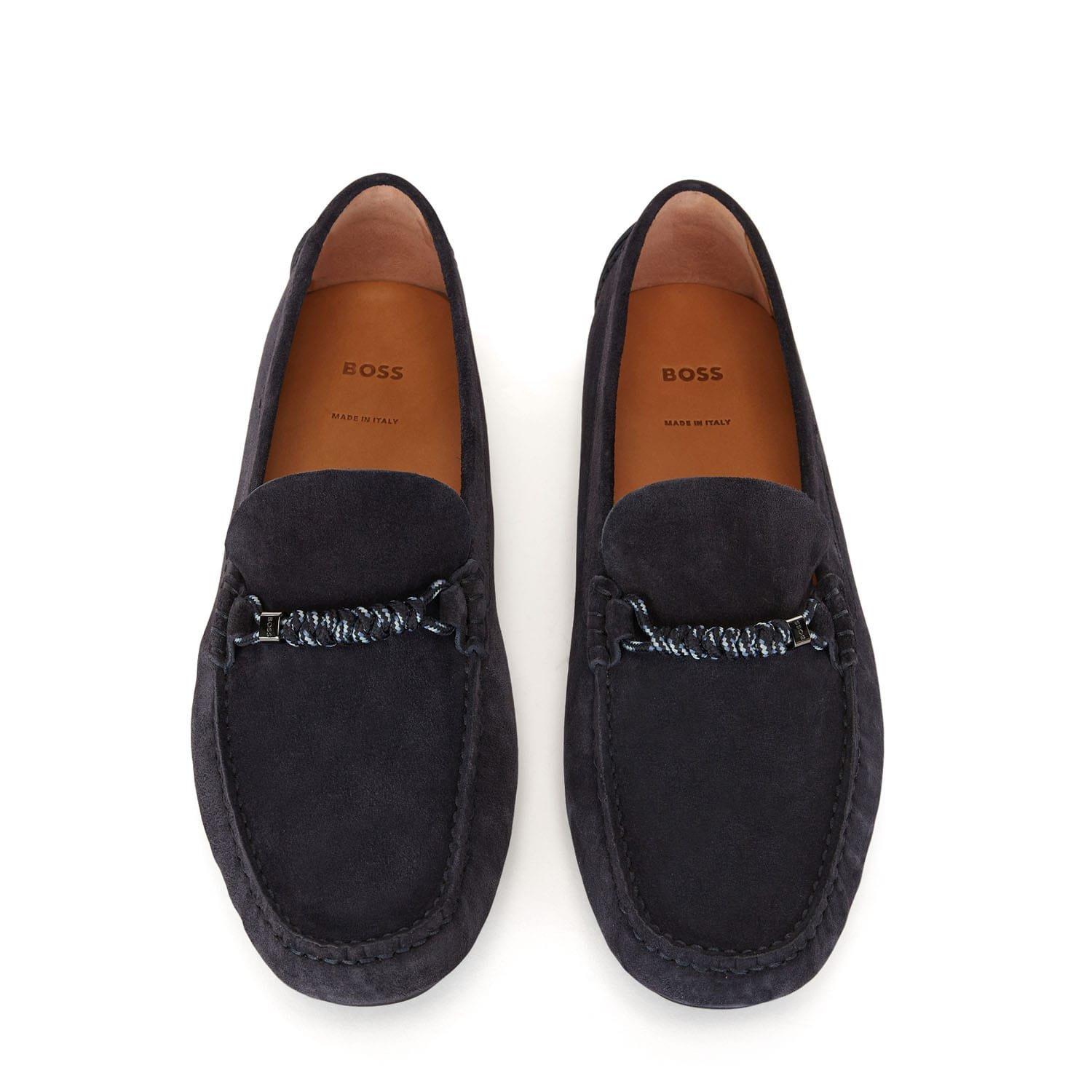 Dark Blue - Boss - Driver Moccasin Shoes - 4