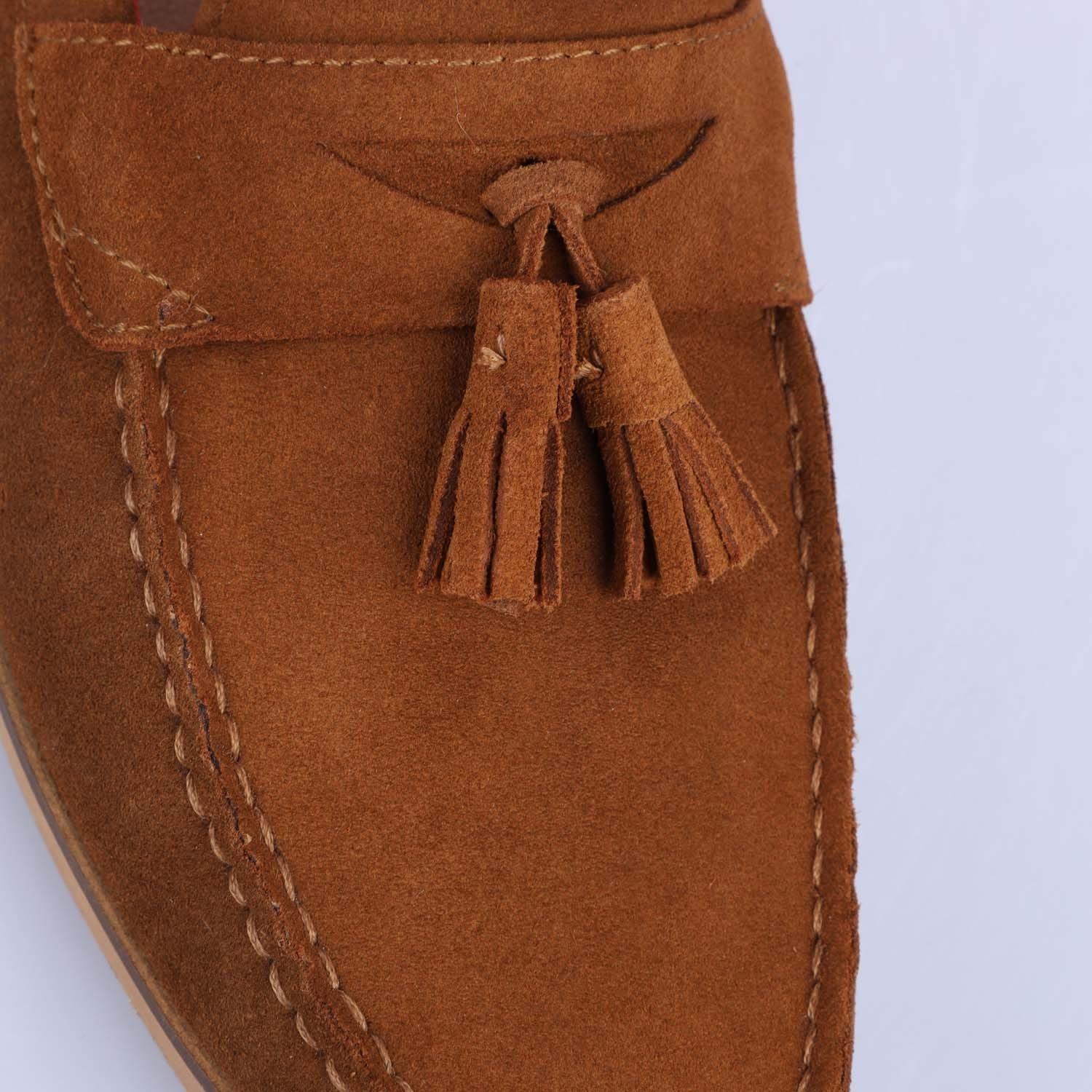 Tan - Dune London - Blaisse Tassel Trim Loafers - 5