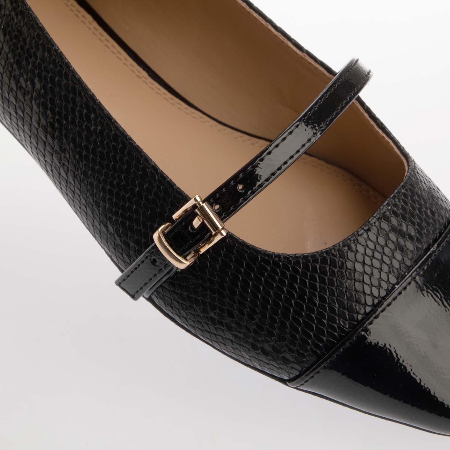 Black - Dune London - Hibiski Strap Ballet Pumps - 5