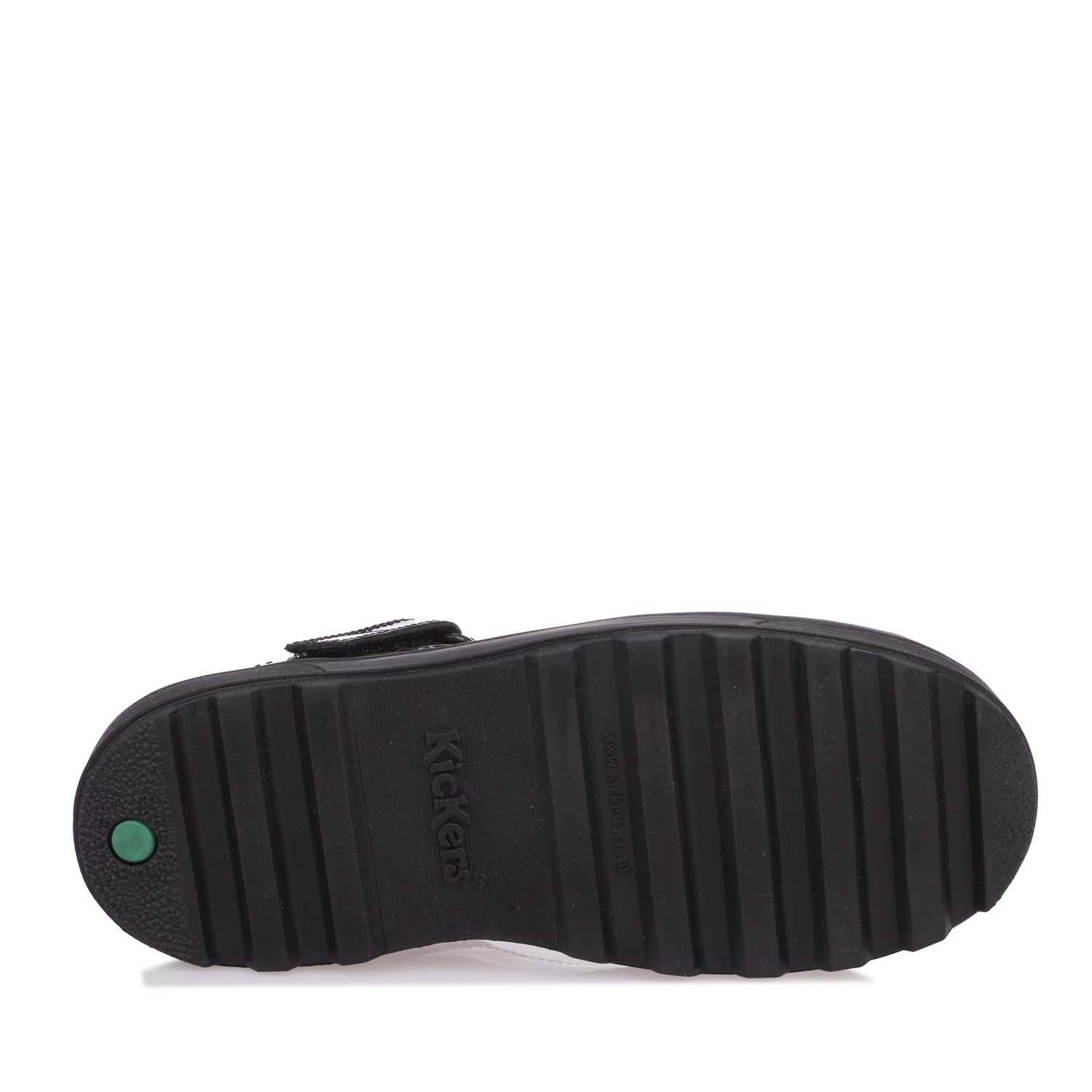 Black - Kickers - Childrens Plunk Patent Shoe - 3